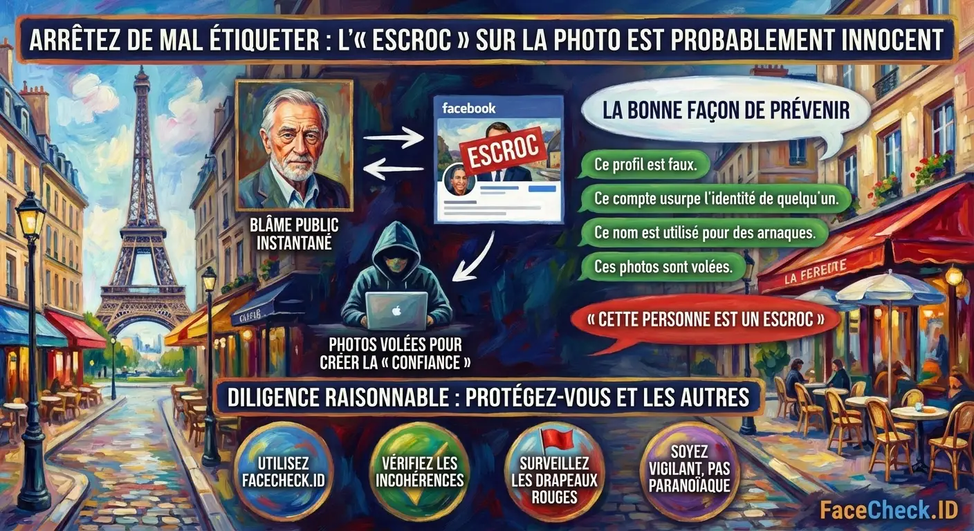 Person doing a reverse image search to verify a suspicious social media profile photo