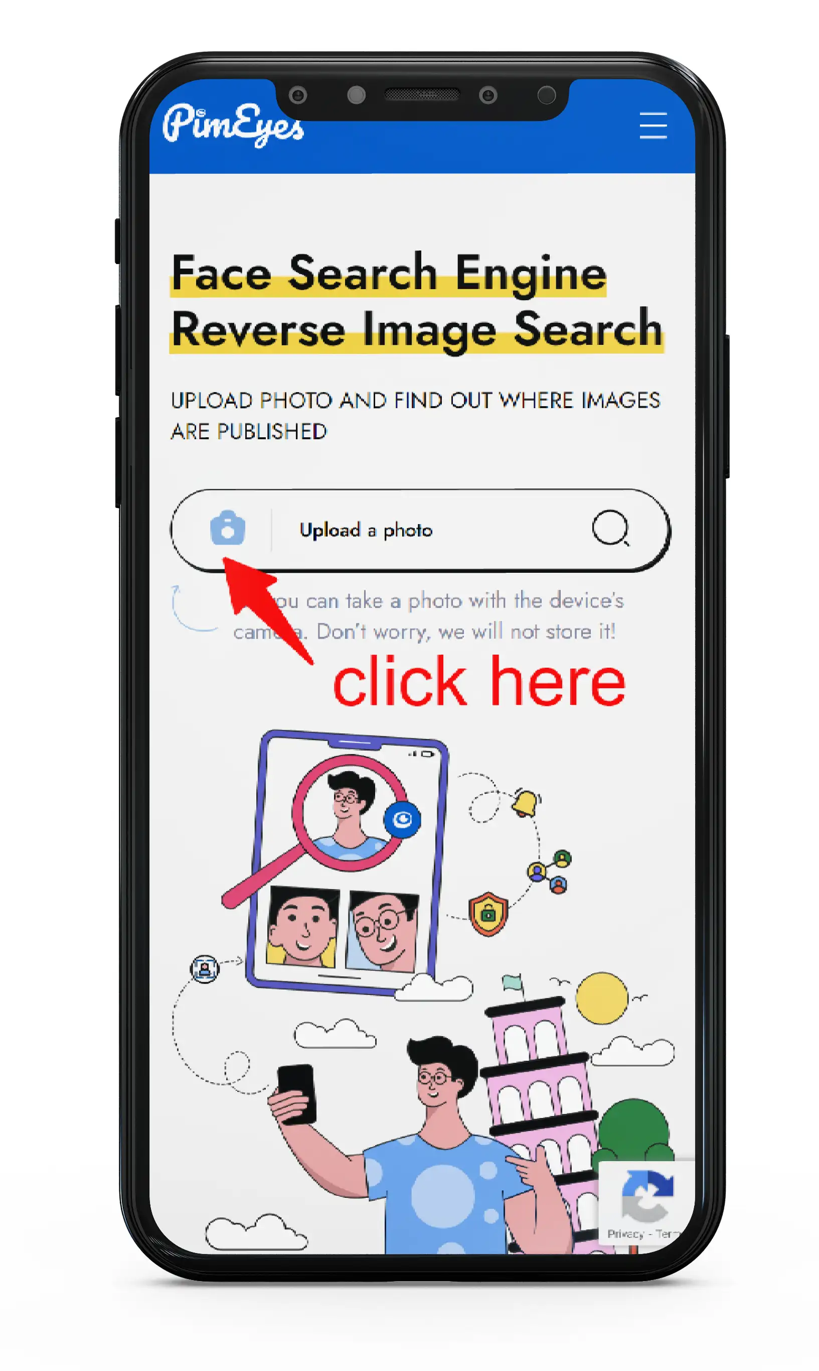PimEyes Reverse Image Search on Mobile