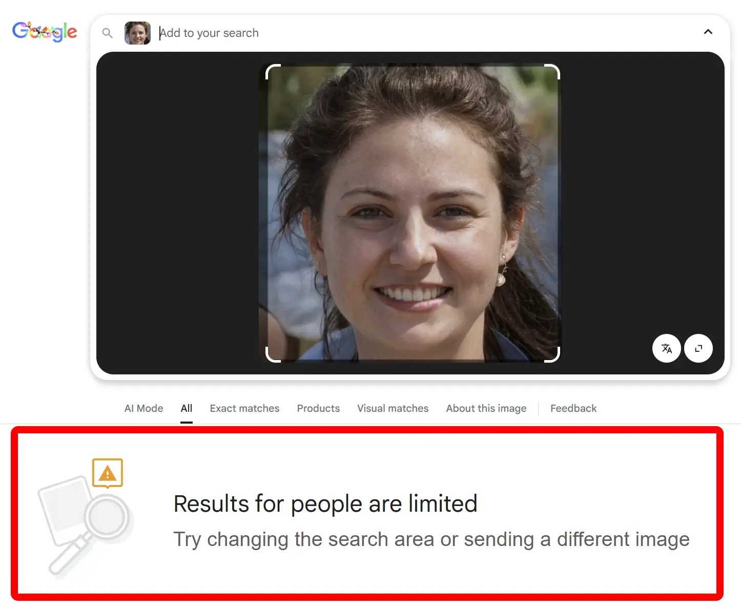 Risultati per le persone sono limitati