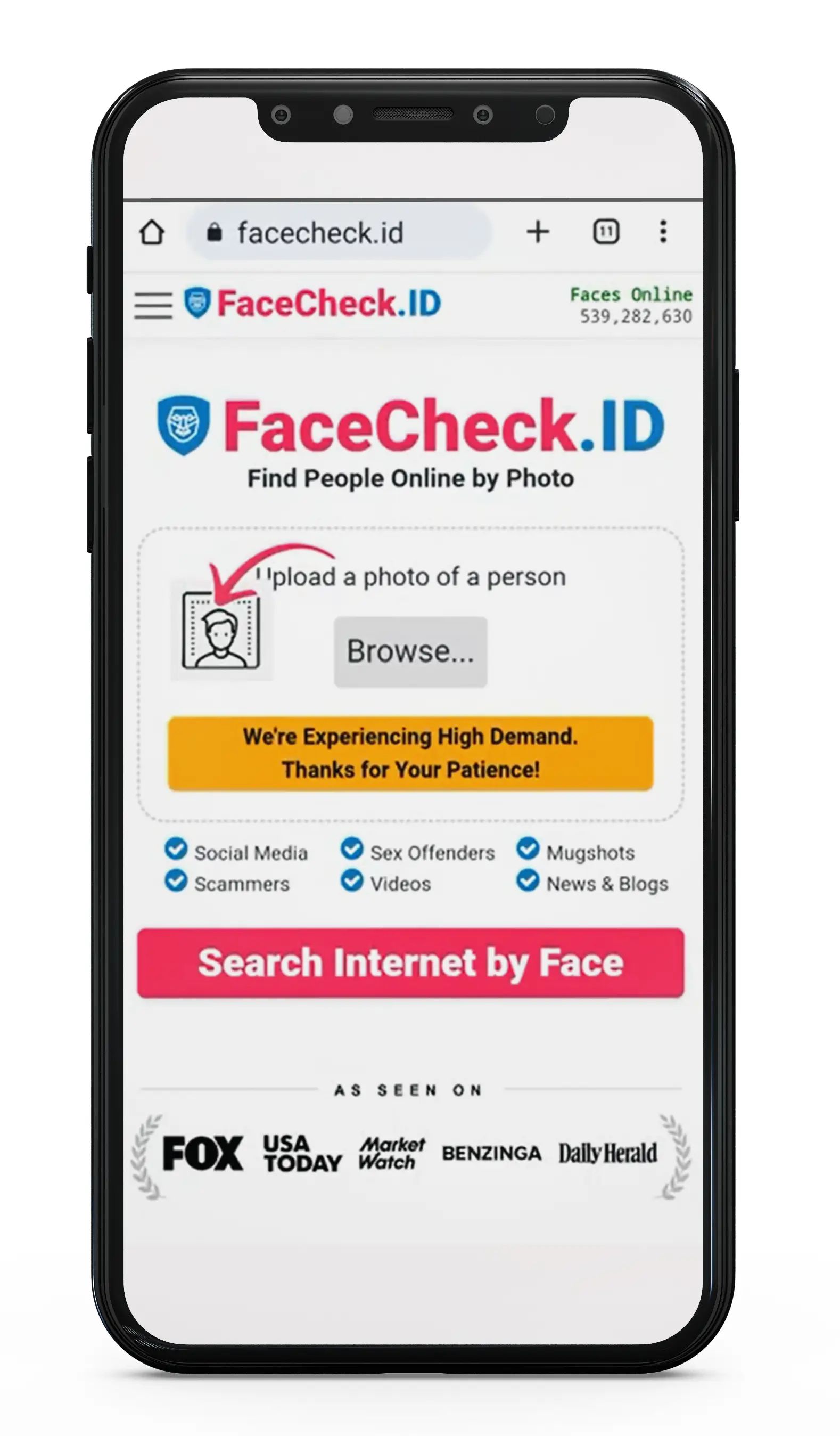 FaceCheck ID, Reverse Image