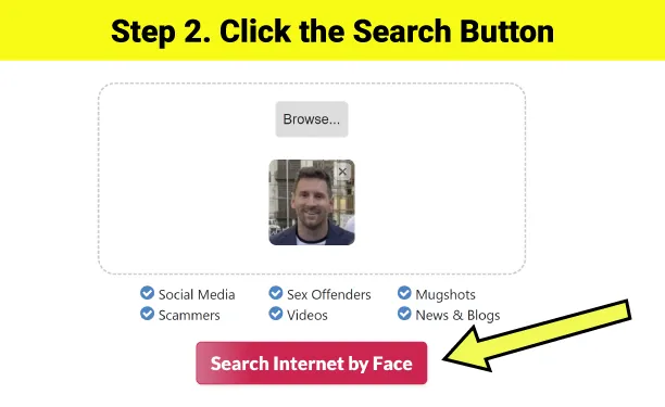 Step 2. Click on the Search Button