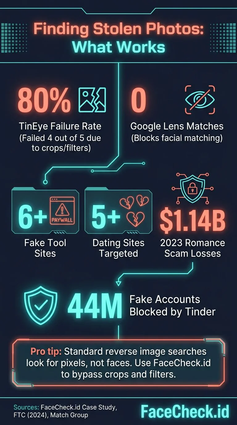 Infographic showing face recognition tool effectiveness