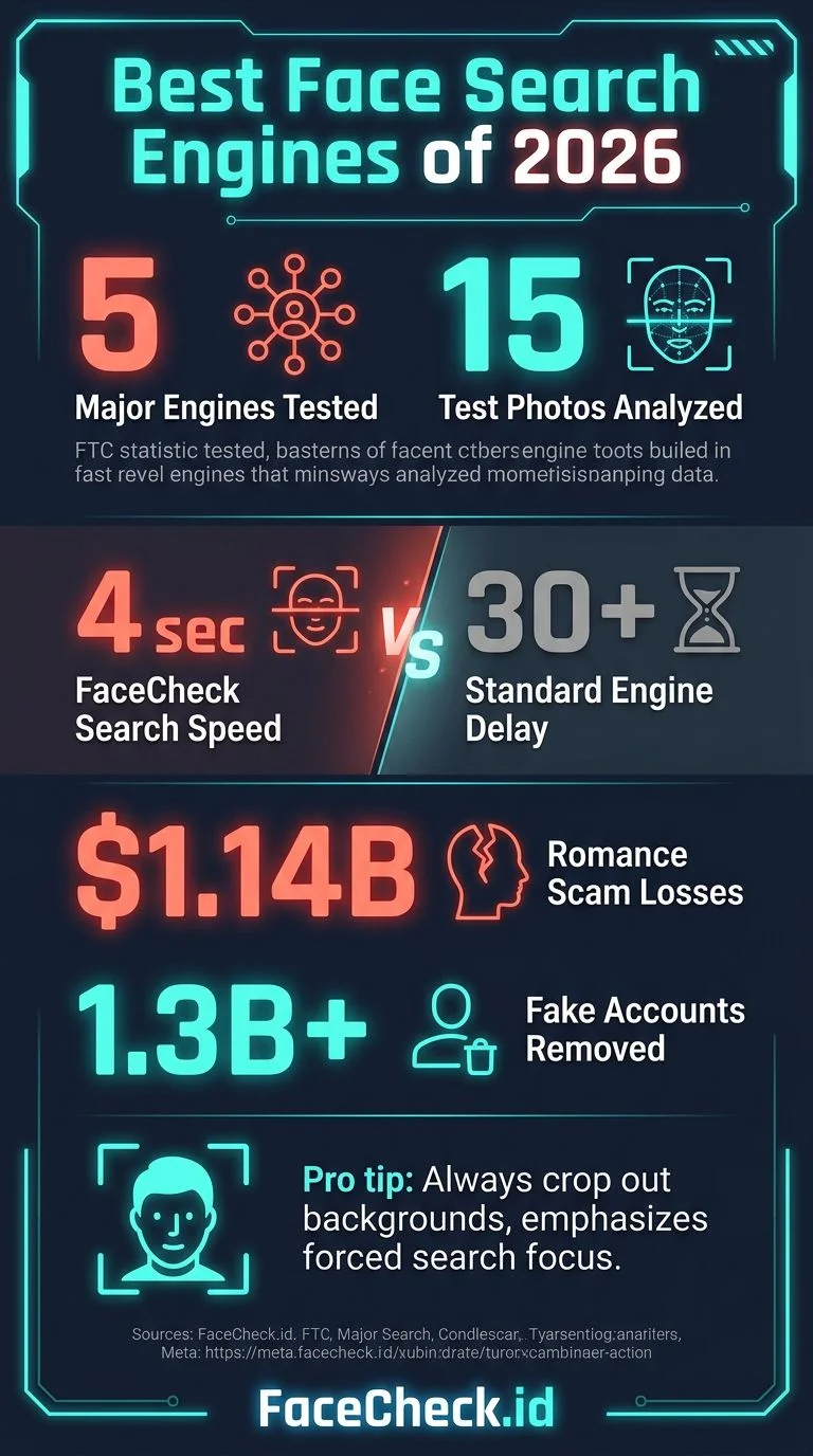 Comparison of reverse image search engine results for finding people