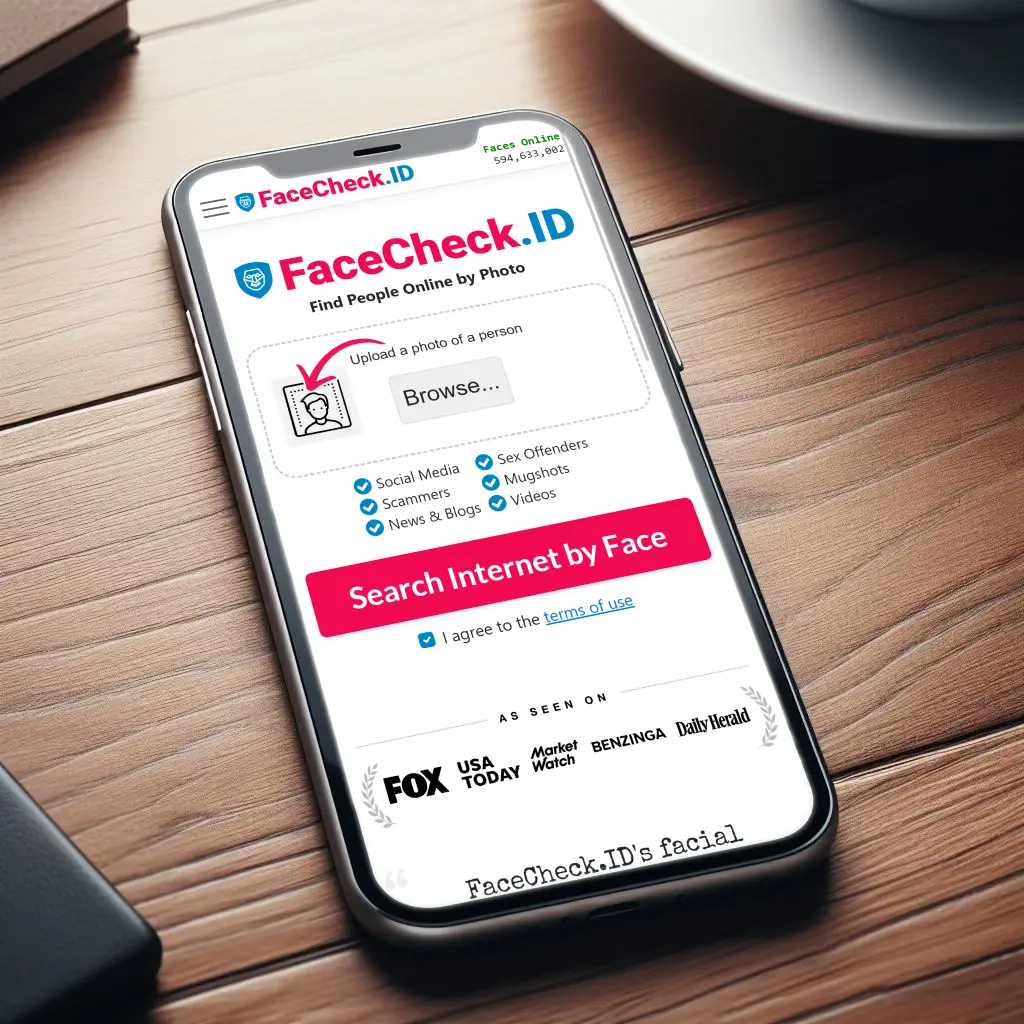 Step 1. Go to FaceCheck.ID Instagram Search Website