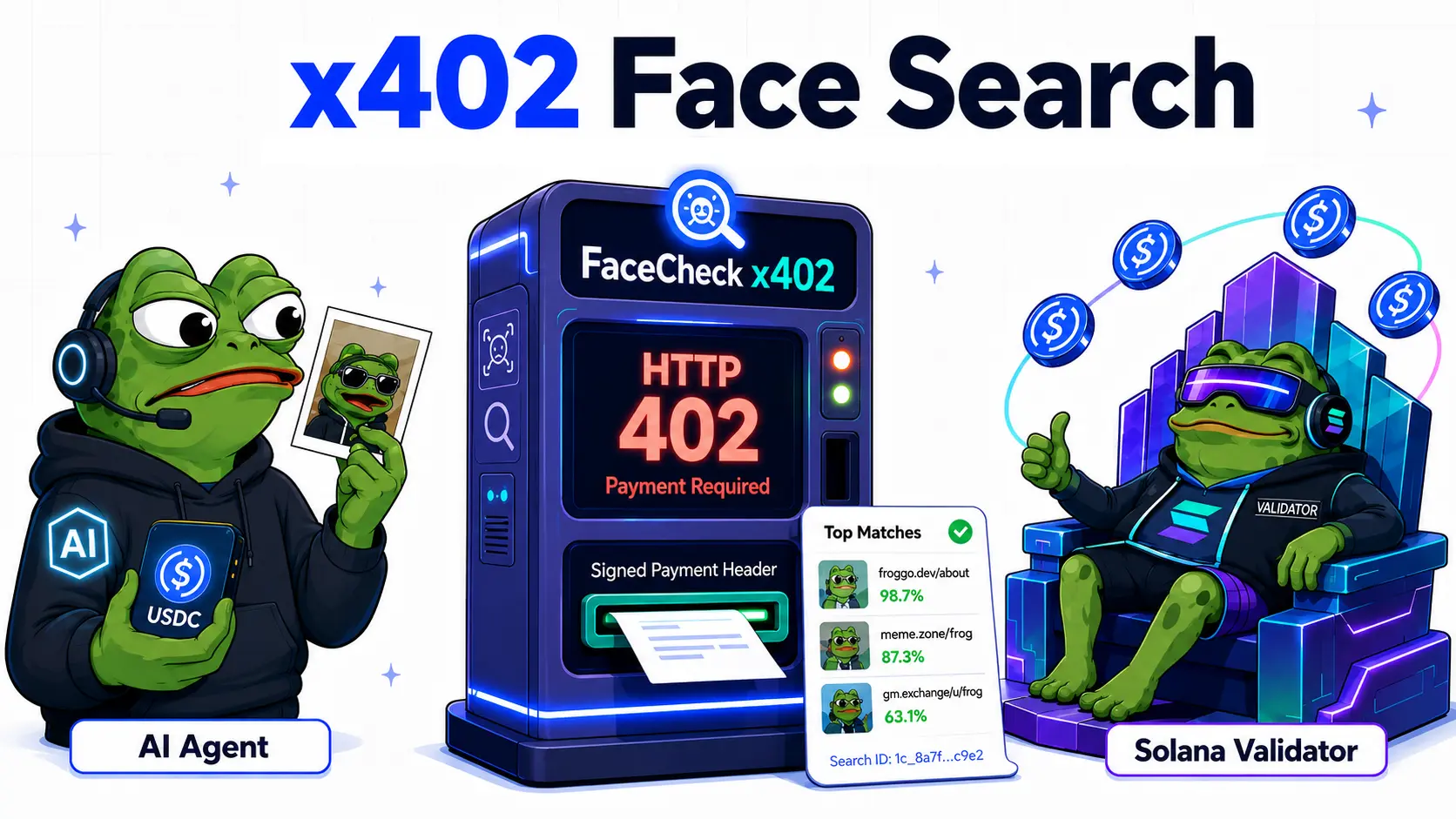 Search the internet by face with AI agents using FaceCheck and x402