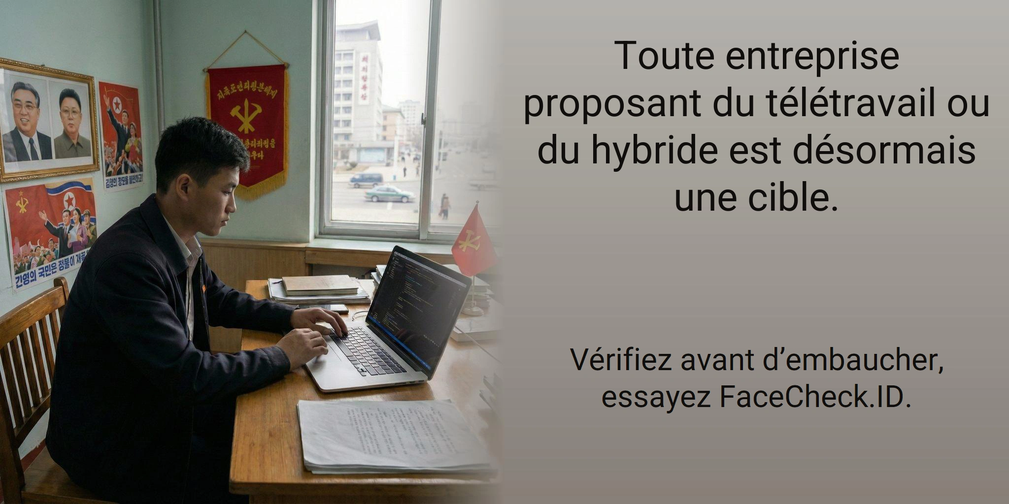 Toute entreprise proposant du télétravail ou du hybride est désormais une cible. Vérifiez avant d’embaucher, essayez FaceCheck.ID.