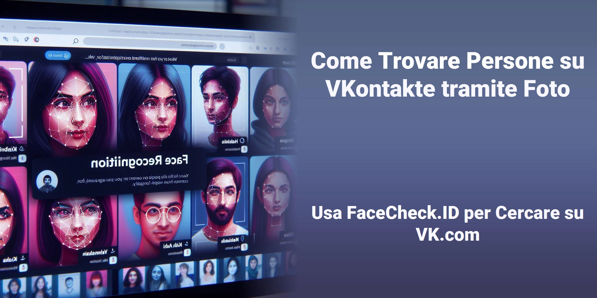 Come Trovare Persone su VKontakte tramite Foto Usa FaceCheck.ID per Cercare su VK.com