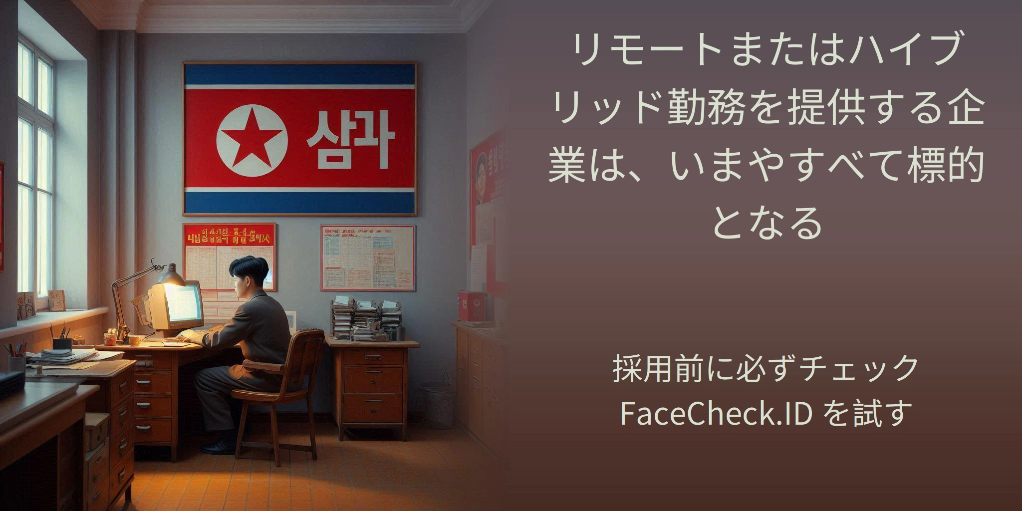 リモートまたはハイブリッド勤務を提供する企業は、いまやすべて標的となる 採用前に必ずチェックFaceCheck.ID を試す