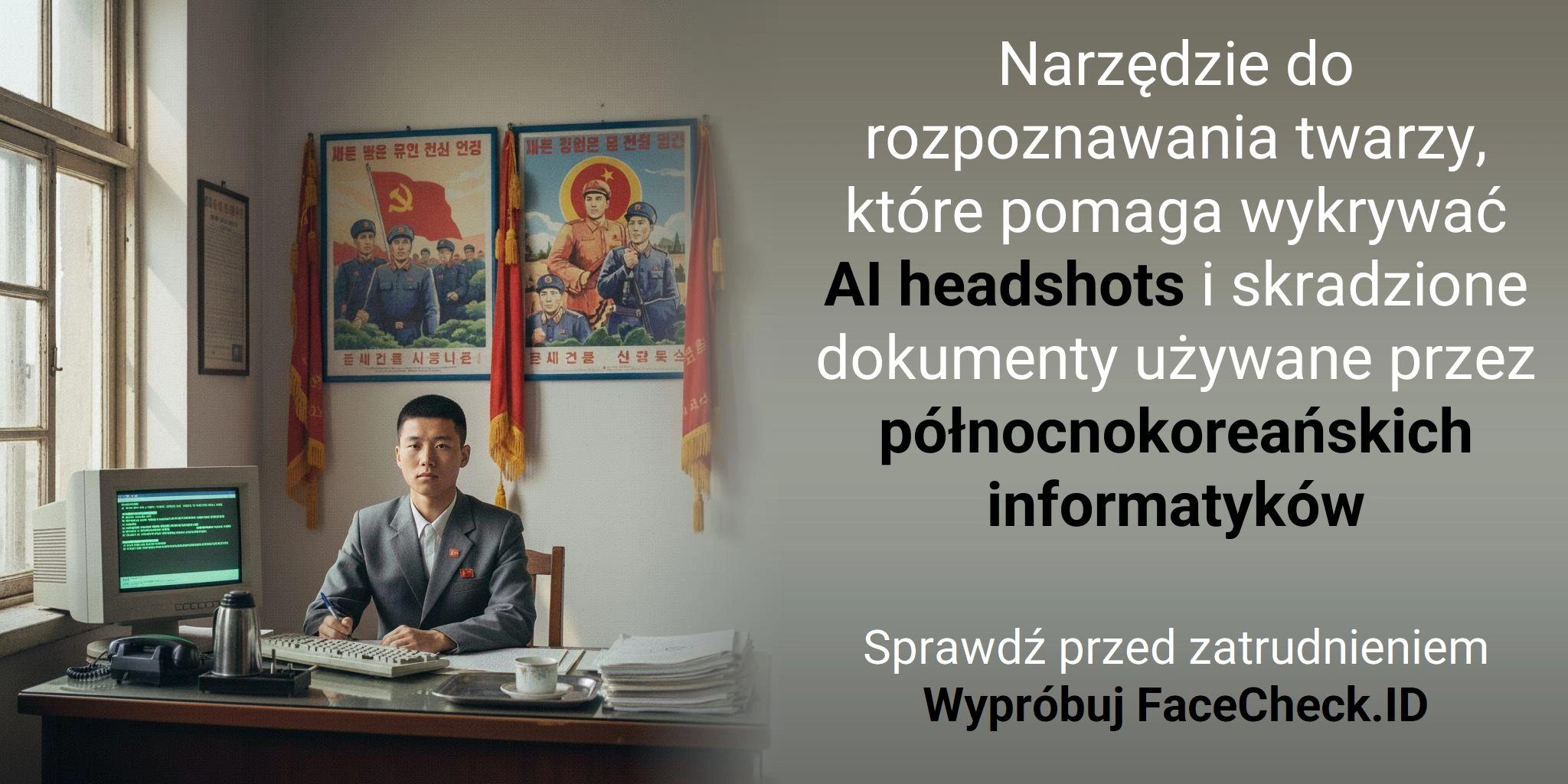 Narzędzie do rozpoznawania twarzy, które pomaga wykrywać AI headshots i skradzione dokumenty używane przez północnokoreańskich informatyków Sprawdź przed zatrudnieniemWypróbuj FaceCheck.ID