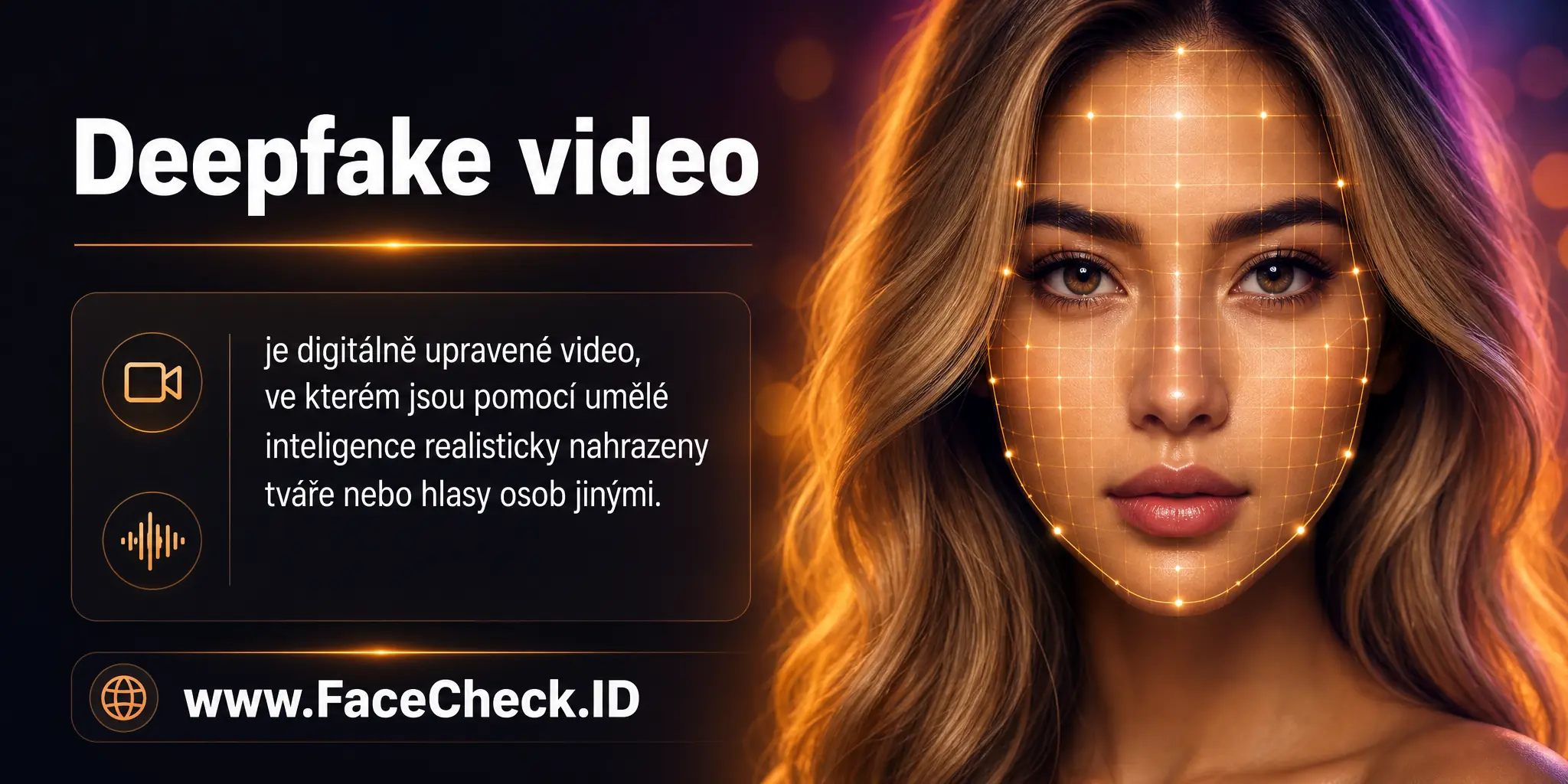 Deepfake video je digitálně upravené video, ve kterém jsou pomocí umělé inteligence realisticky nahrazeny tváře nebo hlasy osob jinými.