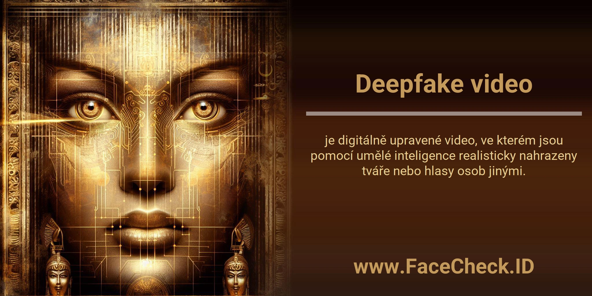 Deepfake video je digitálně upravené video, ve kterém jsou pomocí umělé inteligence realisticky nahrazeny tváře nebo hlasy osob jinými.