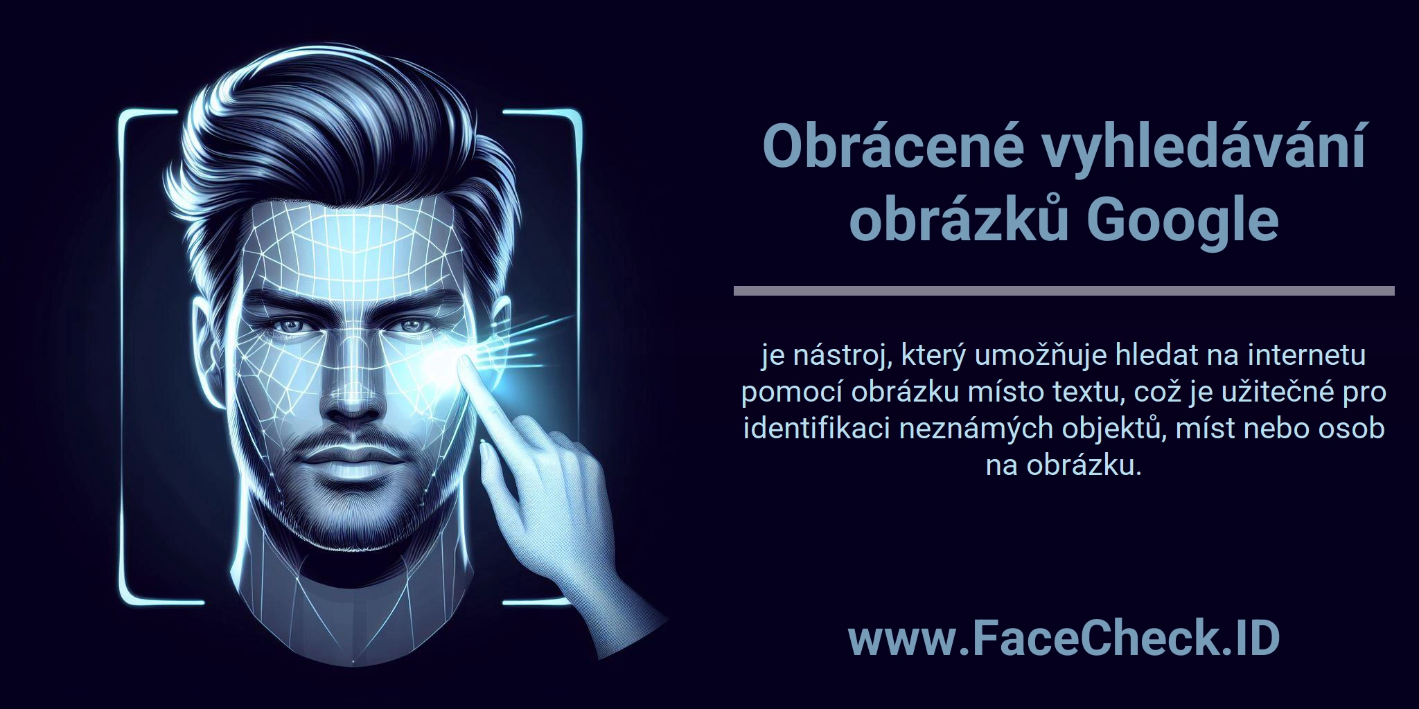 Obrácené vyhledávání obrázků Google je nástroj, který umožňuje hledat na internetu pomocí obrázku místo textu, což je užitečné pro identifikaci neznámých objektů, míst nebo osob na obrázku.