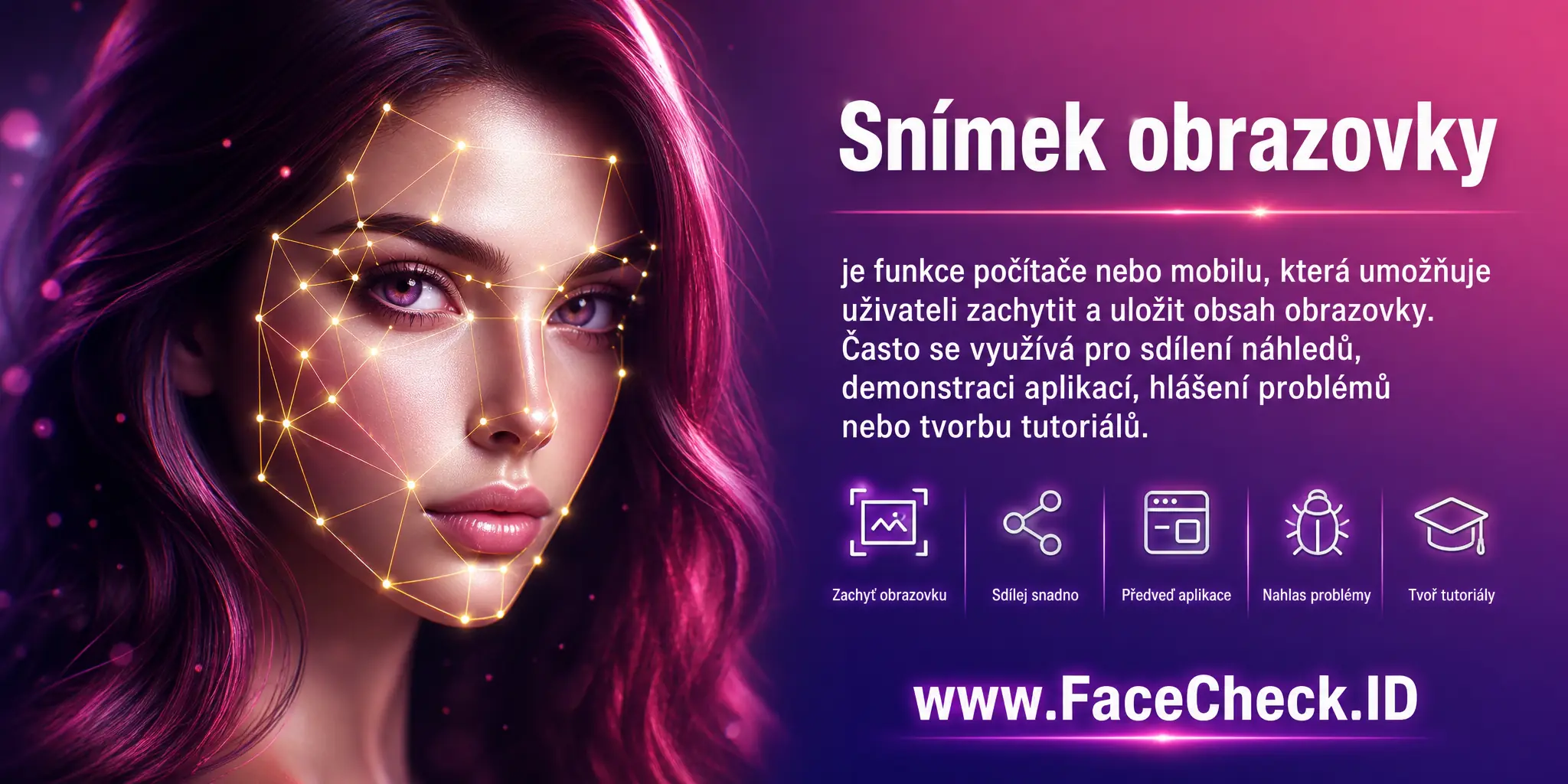 Snímek obrazovky je funkce počítače nebo mobilu, která umožňuje uživateli zachytit a uložit obsah obrazovky, což se často využívá pro sdílení náhledů, demonstraci aplikací, reportování problémů nebo tvorbu tutoriálů.