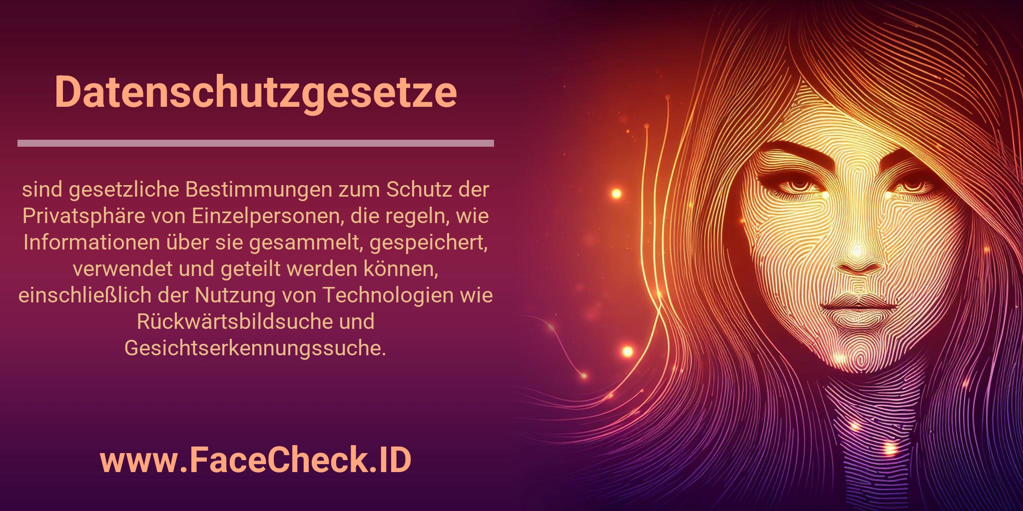 Datenschutzgesetze sind gesetzliche Bestimmungen zum Schutz der Privatsphäre von Einzelpersonen, die regeln, wie Informationen über sie gesammelt, gespeichert, verwendet und geteilt werden können, einschließlich der Nutzung von Technologien wie Rückwärtsbildsuche und Gesichtserkennungssuche.