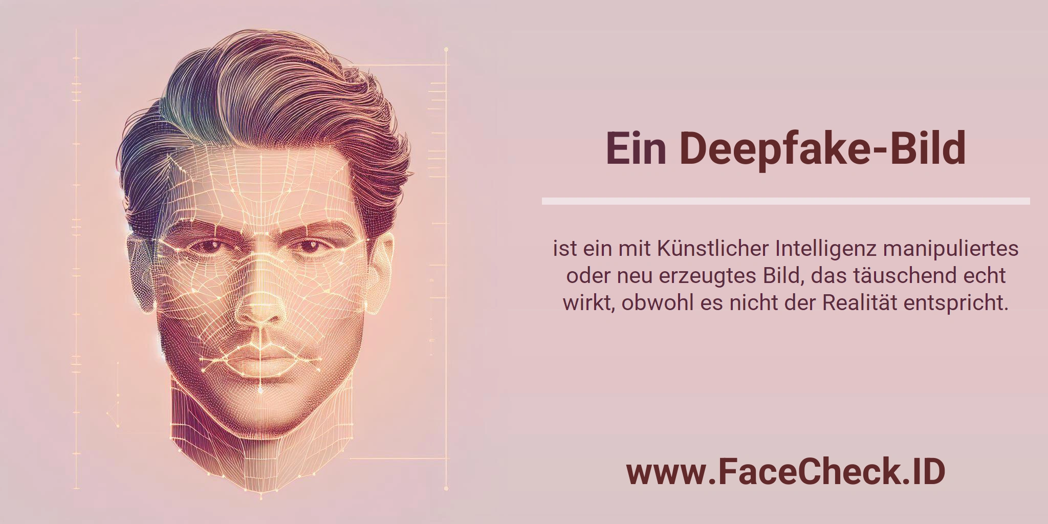 Deepfake-Bild Ein <b>Deepfake-Bild</b> ist ein mit Künstlicher Intelligenz manipuliertes oder neu erzeugtes Bild, das täuschend echt wirkt, obwohl es nicht der Realität entspricht.