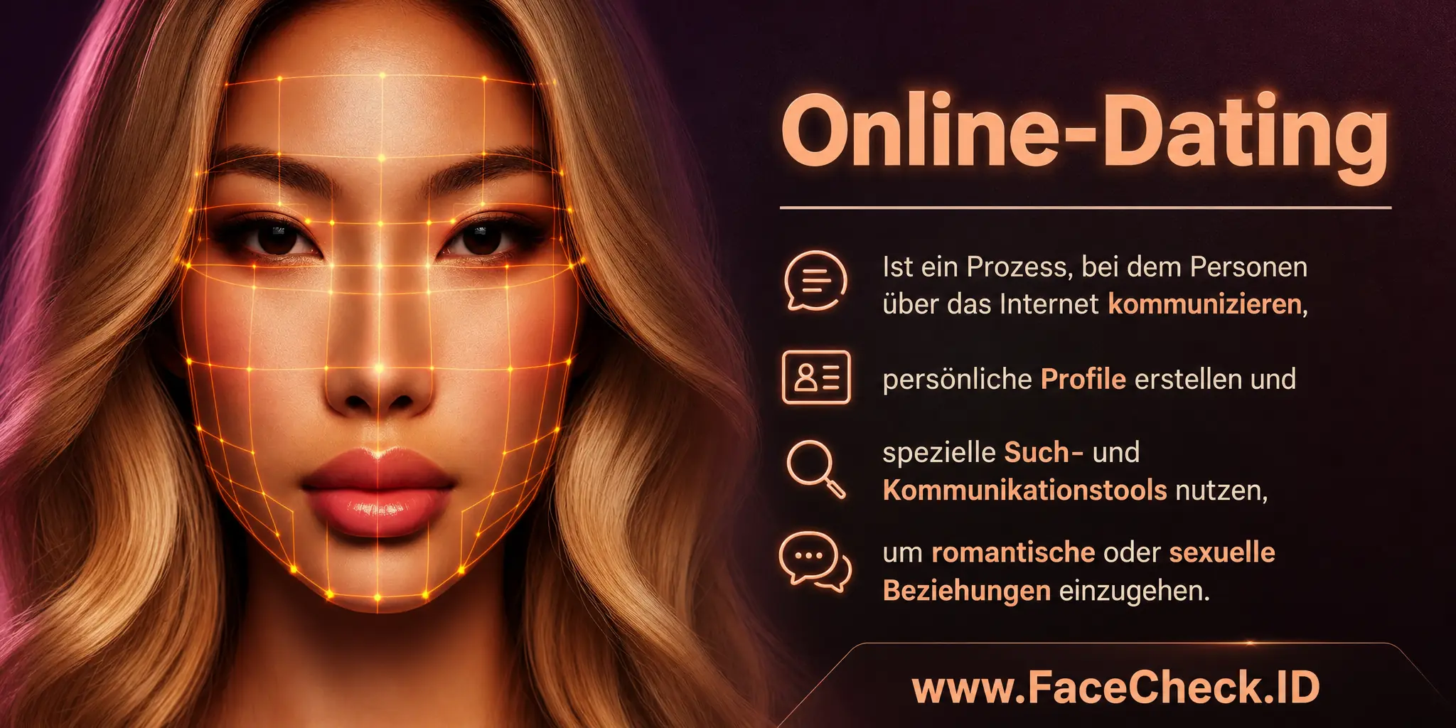 Online-Dating ist ein Prozess, bei dem Personen über das Internet kommunizieren, persönliche Profile erstellen und spezielle Such- und Kommunikationstools nutzen, um romantische oder sexuelle Beziehungen einzugehen.

