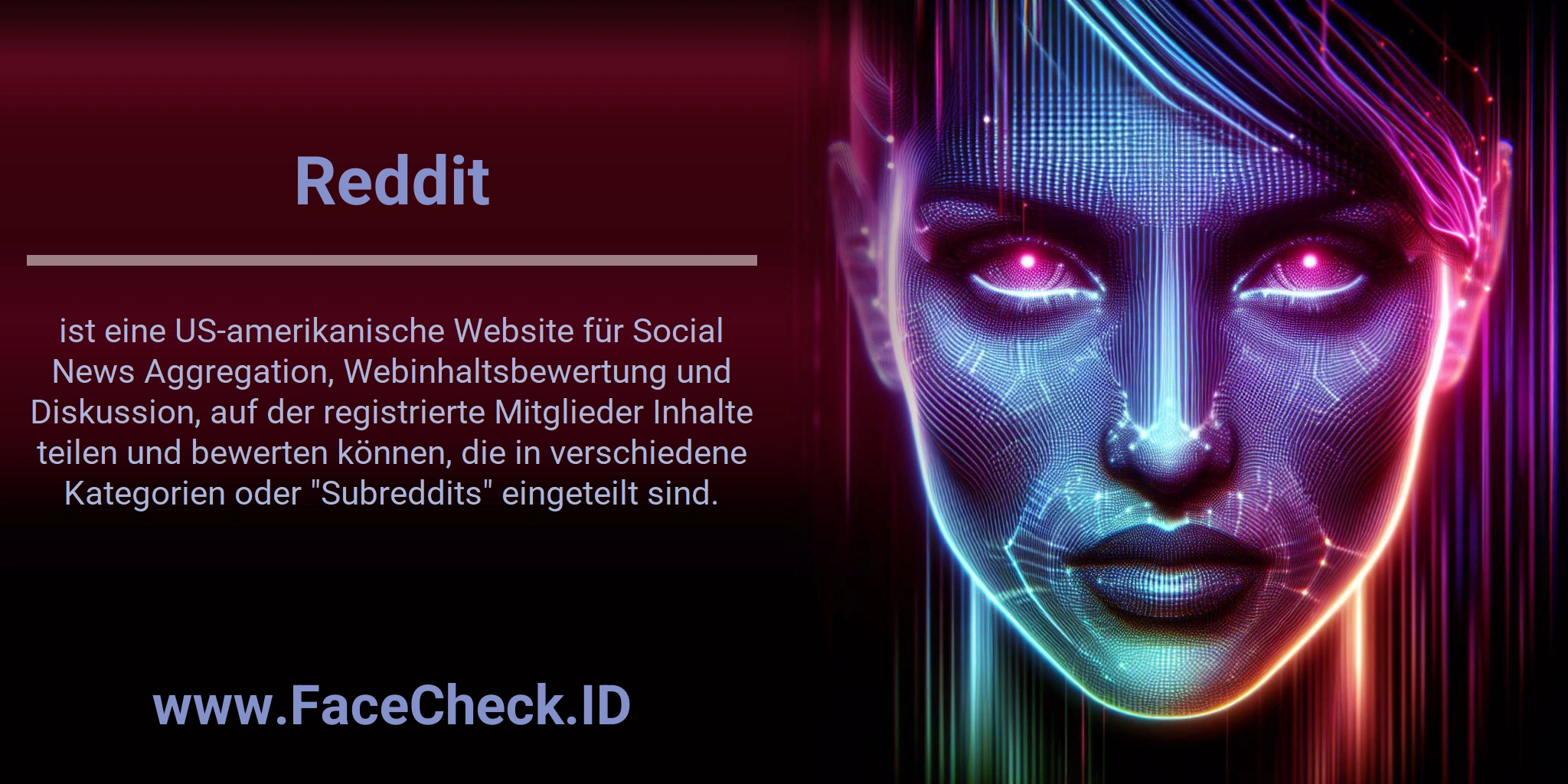 Reddit ist eine US-amerikanische Website für Social News Aggregation, Webinhaltsbewertung und Diskussion, auf der registrierte Mitglieder Inhalte teilen und bewerten können, die in verschiedene Kategorien oder 
