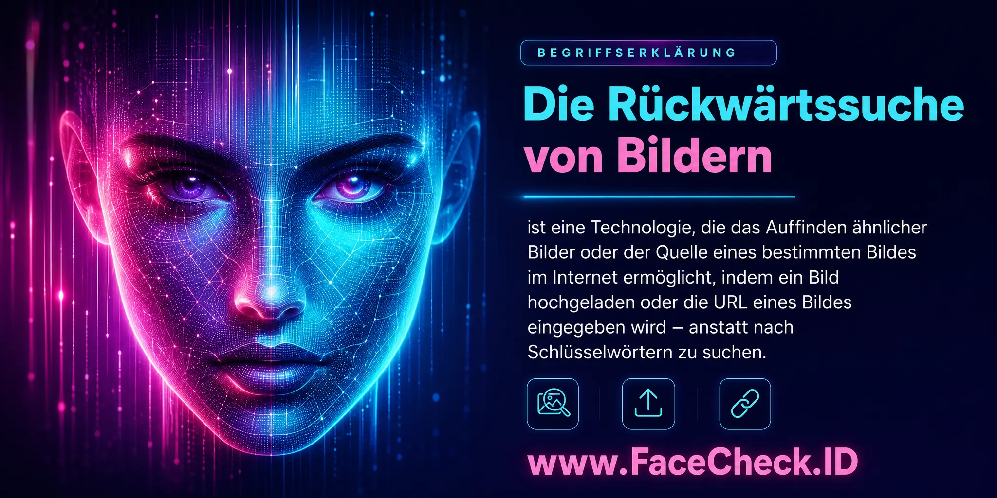 Die Rückwärtssuche von Bildern ist eine Technologie, die das Auffinden ähnlicher Bilder oder der Quelle eines bestimmten Bildes im Internet ermöglicht, indem ein Bild hochgeladen oder die URL eines Bildes eingegeben wird, anstatt nach Schlüsselwörtern zu suchen.