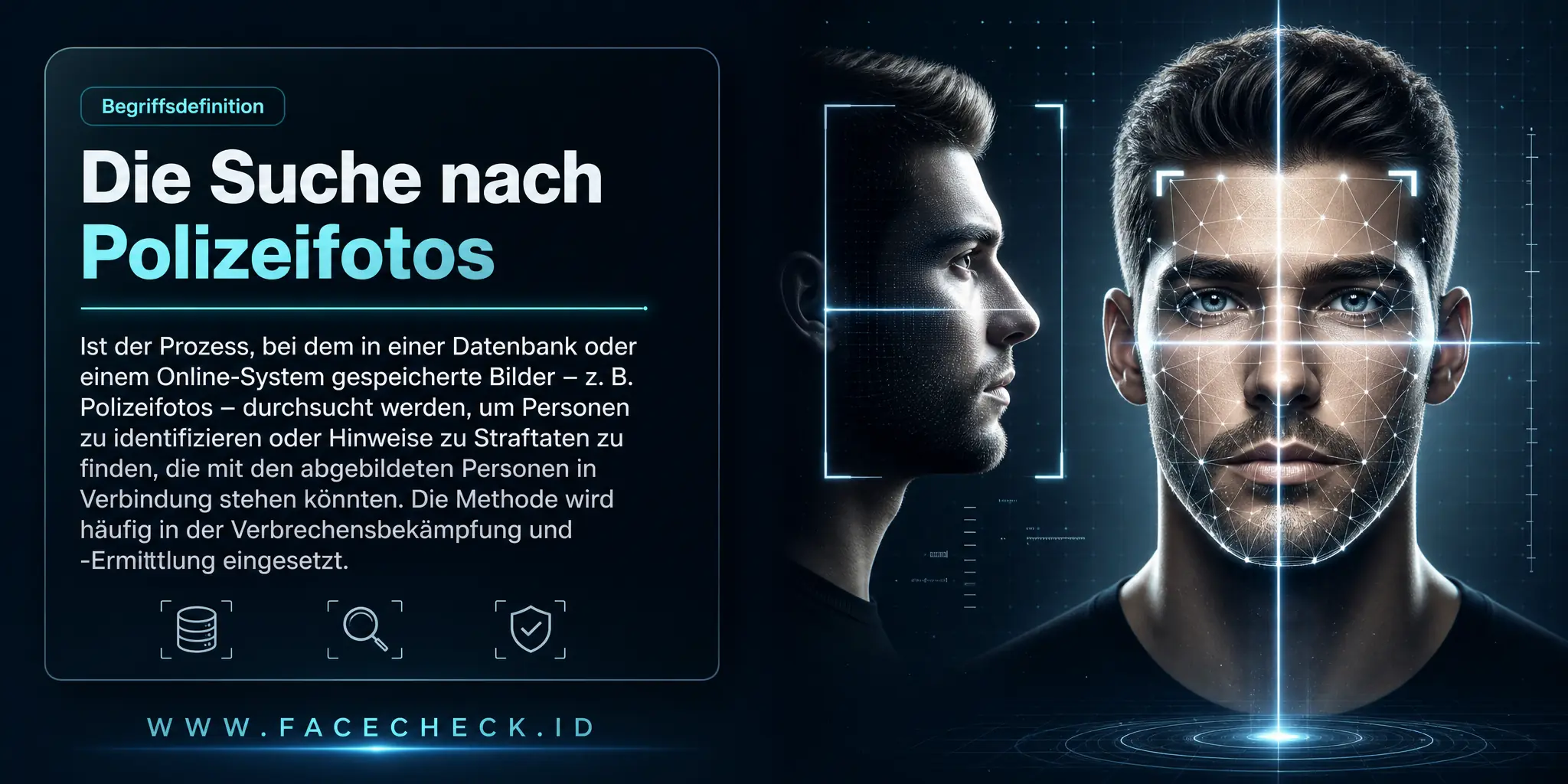 Die Suche nach Polizeifotos ist ein Prozess, bei dem in einer Datenbank oder einem Online-System aufgenommene Bilder oder Fotos von Strafverfolgungsbehörden durchsucht werden, um Personen zu identifizieren oder Informationen zu Verbrechen zu finden, die mit den abgebildeten Personen in Verbindung stehen könnten, und wird häufig in der Verbrechensbekämpfung und -untersuchung eingesetzt.