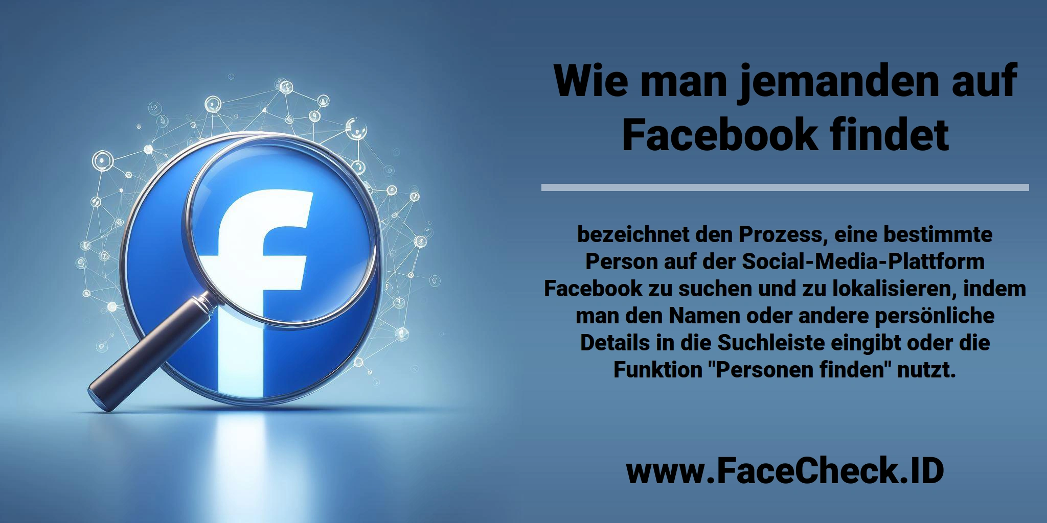 Wie Man Jemanden Auf Facebook Findet <b>Wie man jemanden auf Facebook findet</b> bezeichnet den Prozess, eine bestimmte Person auf der Social-Media-Plattform Facebook zu suchen und zu lokalisieren, indem man den Namen oder andere persönliche Details in die Suchleiste eingibt oder die Funktion