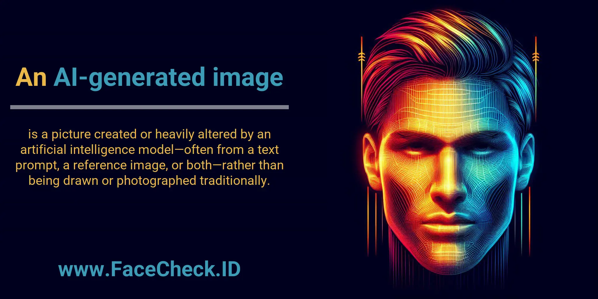 An AI-generated image is a picture created or heavily altered by an artificial intelligence model—often from a text prompt, a reference image, or both—rather than being drawn or photographed traditionally.