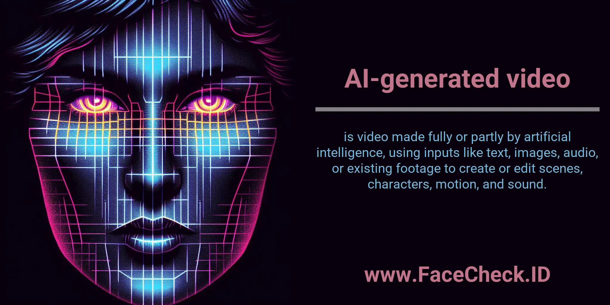 AI-generated video is video made fully or partly by artificial intelligence, using inputs like text, images, audio, or existing footage to create or edit scenes, characters, motion, and sound.