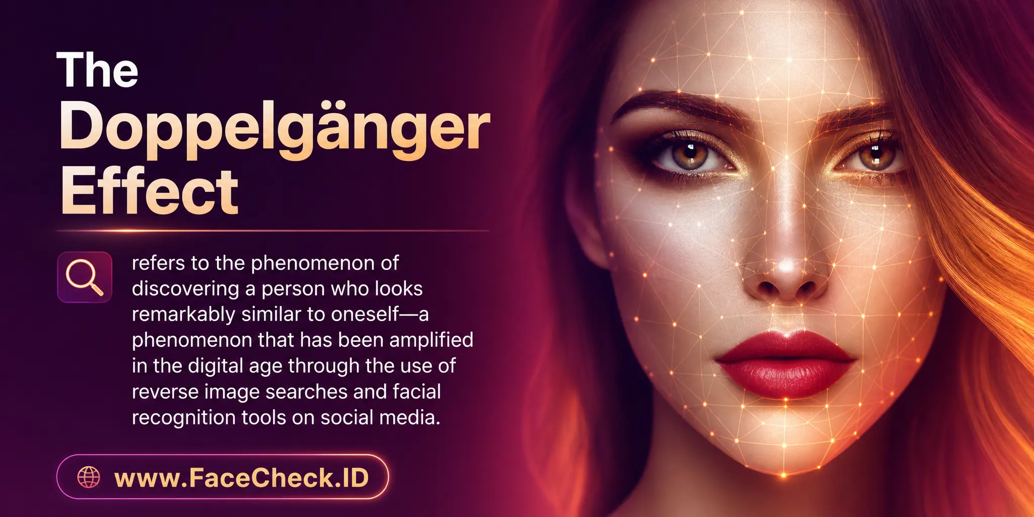The Doppelgänger Effect refers to the phenomenon of discovering a person who looks remarkably similar to oneself, a phenomenon that has been amplified in the digital age through the use of reverse image searches and facial recognition tools on social media.