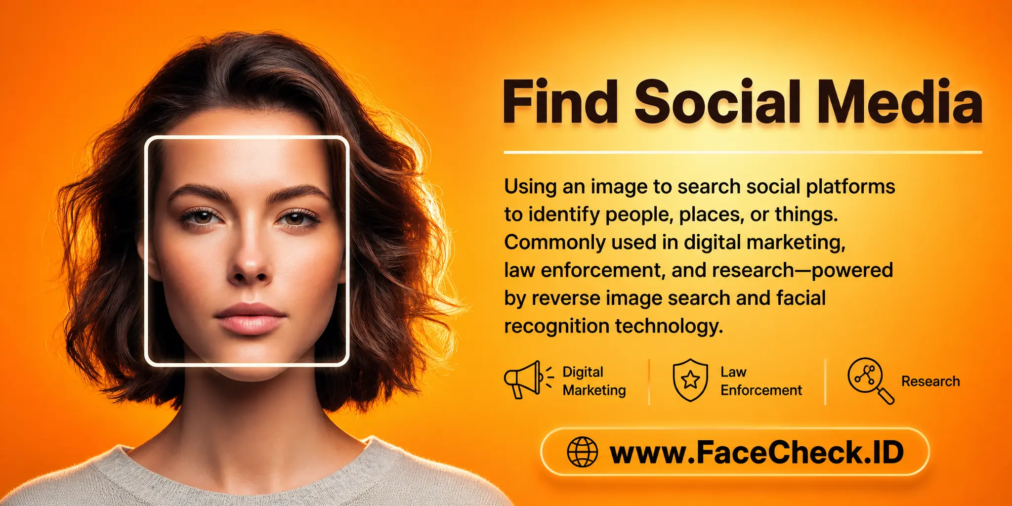 Find Social Media is a process of using images to search across different social media platforms to identify people, places, or things, commonly used in areas like digital marketing, law enforcement, and research, utilizing reverse image search and facial recognition technology.
