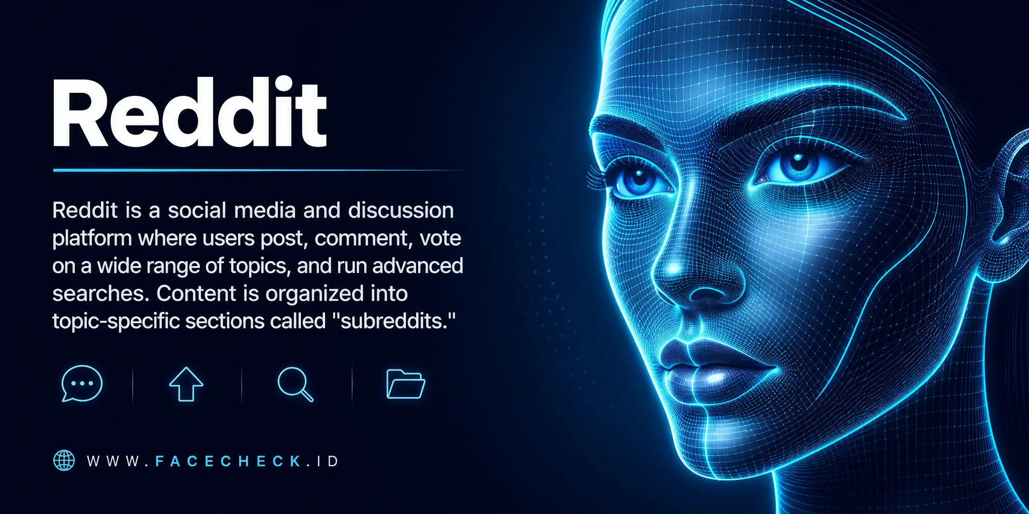 Reddit is a social media and discussion platform where users post, comment, vote on a wide range of topics, and conduct advanced searches, with content organized into topic-specific sections called 