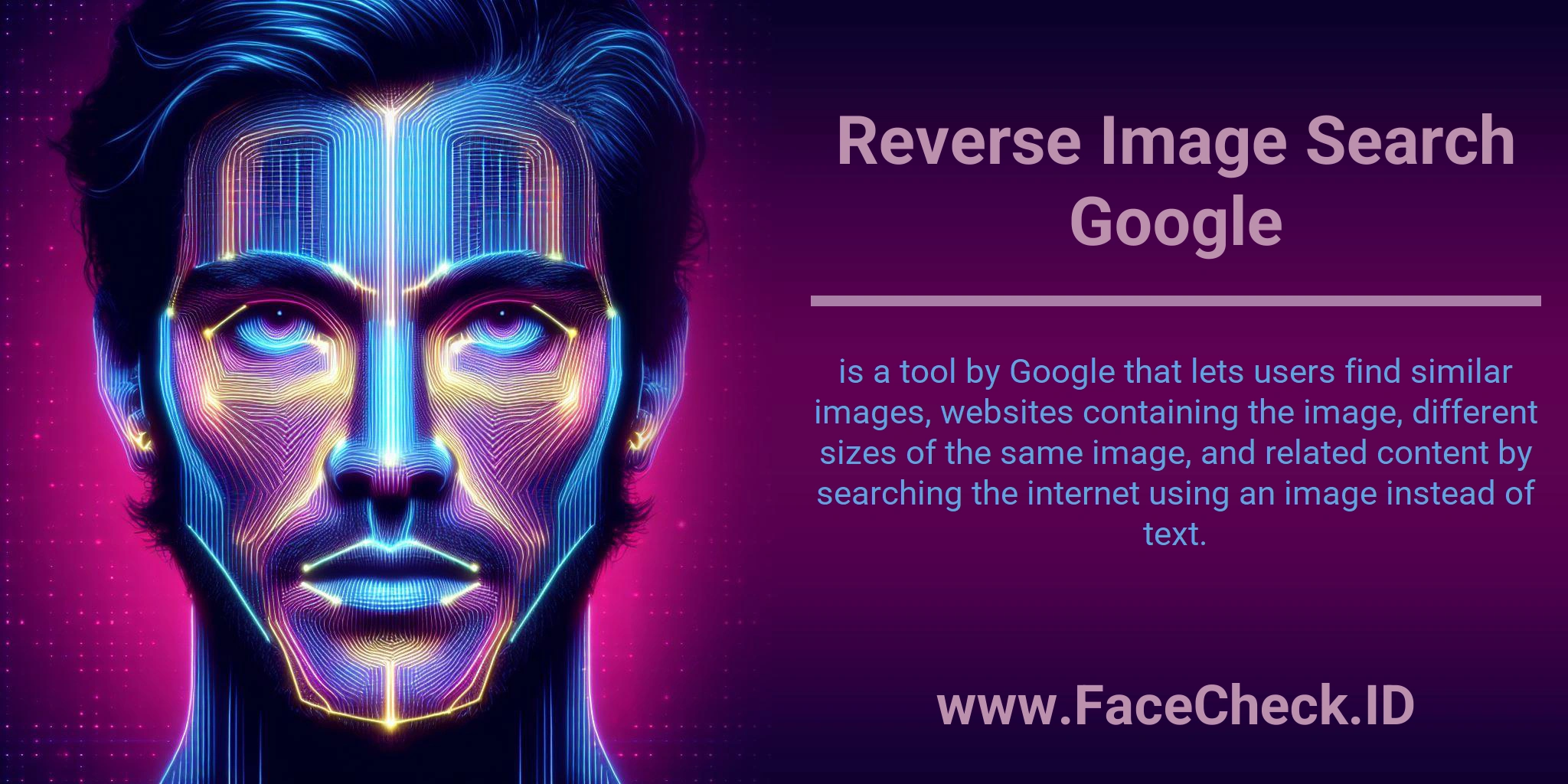 Reverse Image Search Google is a tool by Google that lets users find similar images, websites containing the image, different sizes of the same image, and related content by searching the internet using an image instead of text.