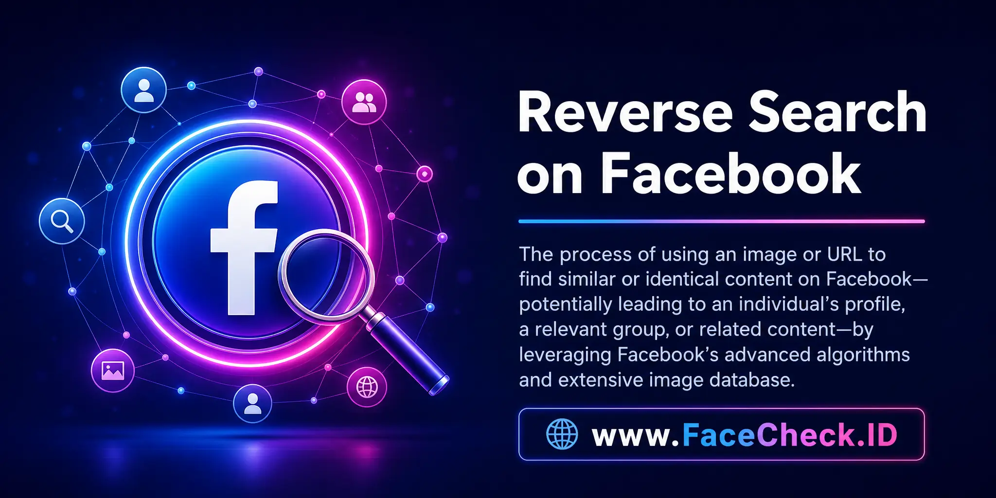 Reverse search on Facebook is the process of using an image or URL to search for similar or identical content on Facebook, potentially leading to an individual's profile, relevant group, or related content, using Facebook's advanced algorithms and extensive image database.
