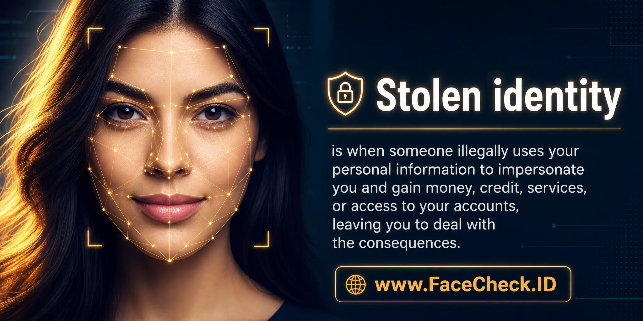 Stolen identity is when someone illegally uses your personal information to impersonate you and gain money, credit, services, or access to your accounts, leaving you to deal with the consequences.