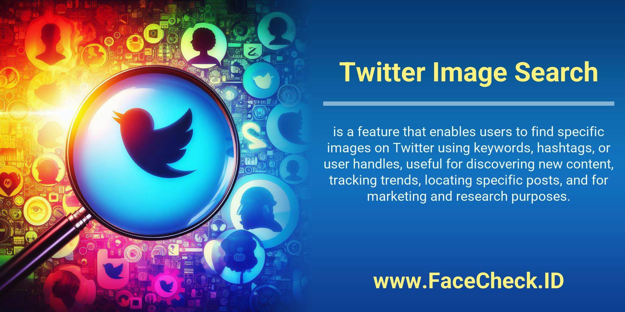 Twitter Image Search is a feature that enables users to find specific images on Twitter using keywords, hashtags, or user handles, useful for discovering new content, tracking trends, locating specific posts, and for marketing and research purposes.