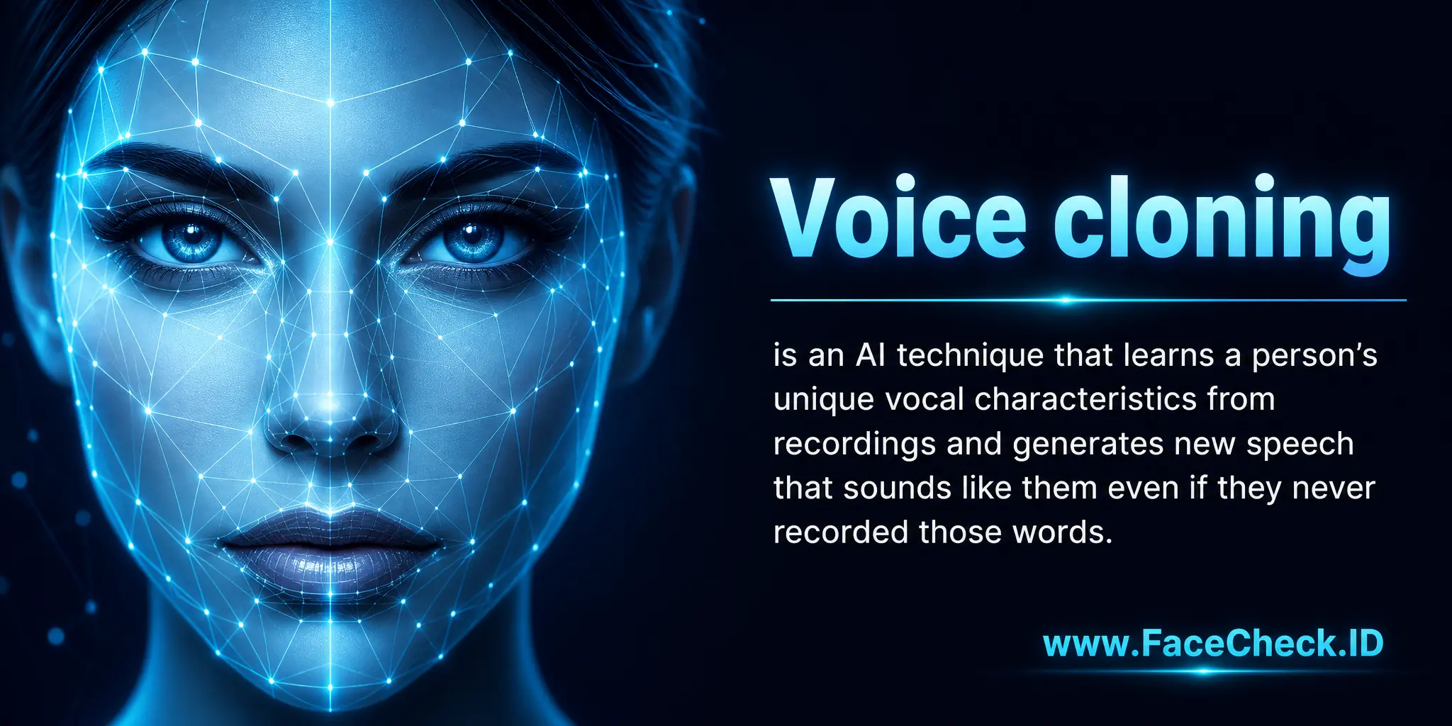 Voice cloning is an AI technique that learns a person’s unique vocal characteristics from recordings and generates new speech that sounds like them even if they never recorded those words.