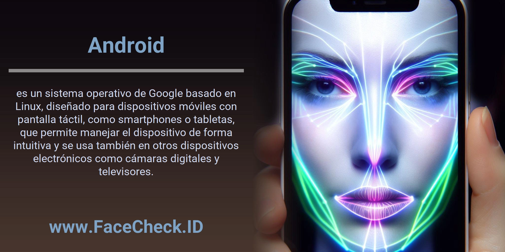 Android es un sistema operativo de Google basado en Linux, diseñado para dispositivos móviles con pantalla táctil, como smartphones o tabletas, que permite manejar el dispositivo de forma intuitiva y se usa también en otros dispositivos electrónicos como cámaras digitales y televisores.
