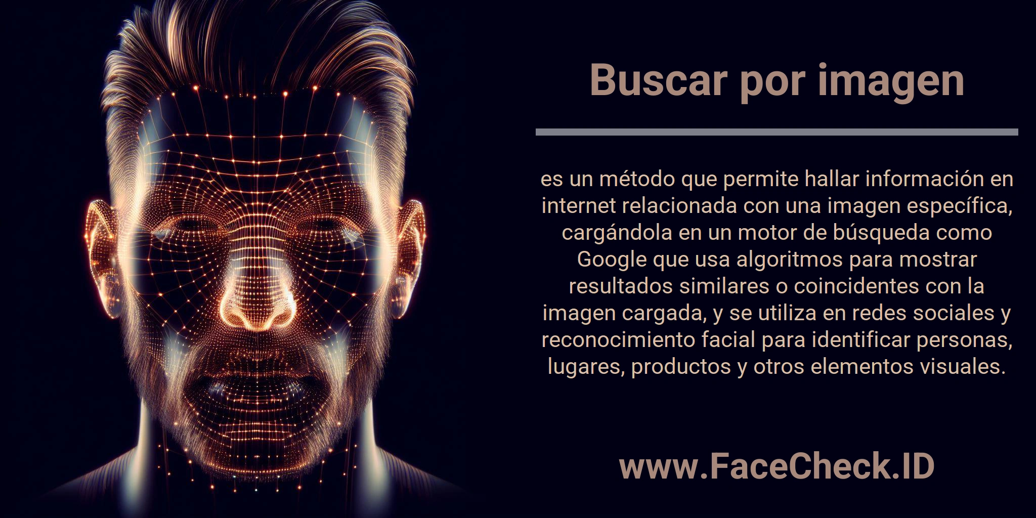Buscar por imagen es un método que permite hallar información en internet relacionada con una imagen específica, cargándola en un motor de búsqueda como Google que usa algoritmos para mostrar resultados similares o coincidentes con la imagen cargada, y se utiliza en redes sociales y reconocimiento facial para identificar personas, lugares, productos y otros elementos visuales.