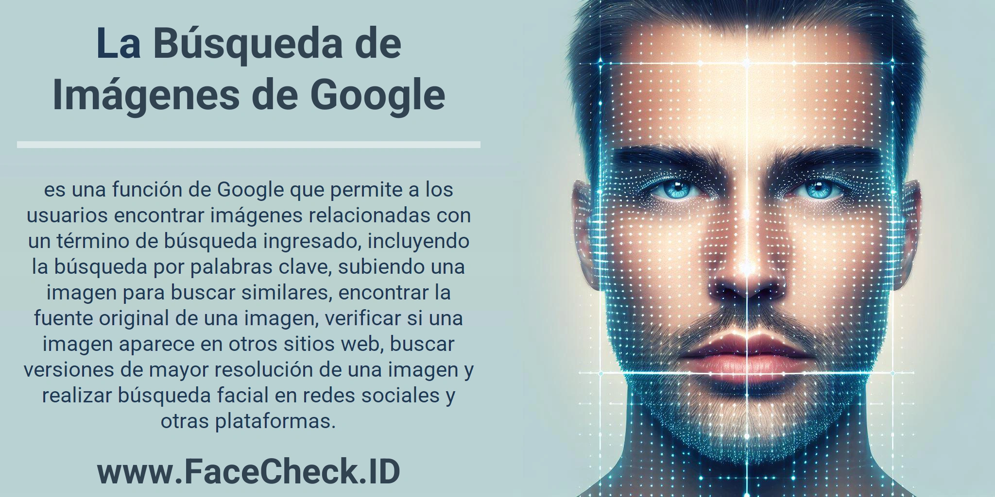 La Búsqueda de Imágenes de Google es una función de Google que permite a los usuarios encontrar imágenes relacionadas con un término de búsqueda ingresado, incluyendo la búsqueda por palabras clave, subiendo una imagen para buscar similares, encontrar la fuente original de una imagen, verificar si una imagen aparece en otros sitios web, buscar versiones de mayor resolución de una imagen y realizar búsqueda facial en redes sociales y otras plataformas.