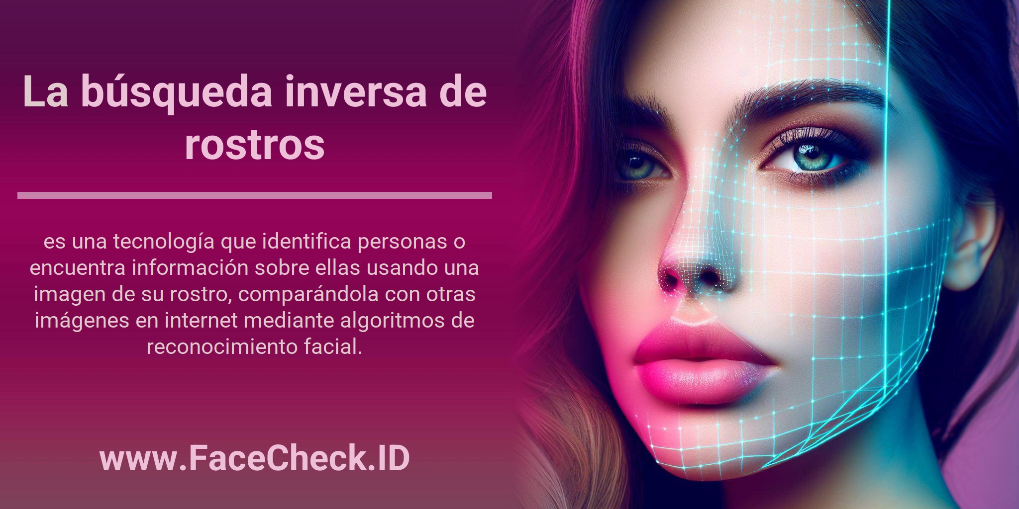 La búsqueda inversa de rostros es una tecnología que identifica personas o encuentra información sobre ellas usando una imagen de su rostro, comparándola con otras imágenes en internet mediante algoritmos de reconocimiento facial.