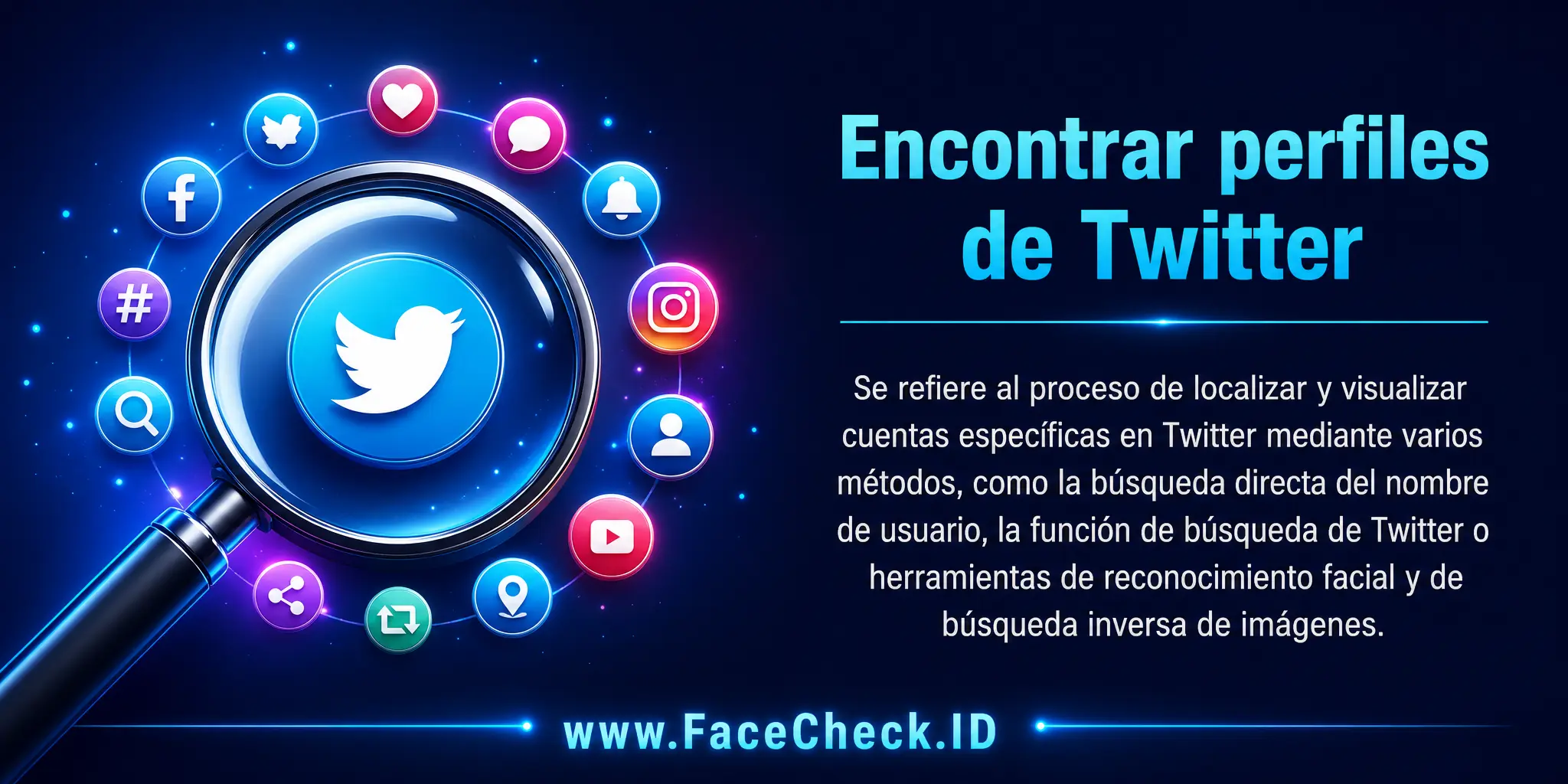 Encontrar perfiles de Twitter se refiere al proceso de localizar y visualizar cuentas específicas en Twitter mediante varios métodos como la búsqueda directa del nombre de usuario, la función de búsqueda de Twitter, o herramientas de reconocimiento facial e imágenes inversas.