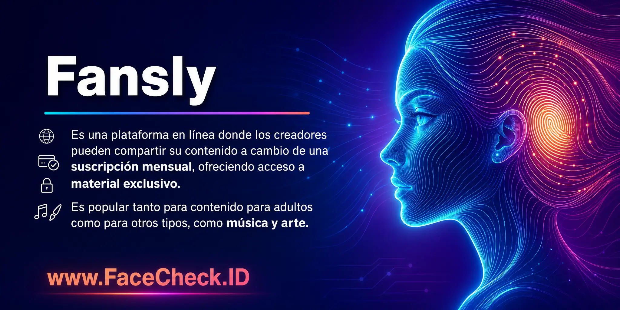 Fansly es una plataforma en línea donde los creadores pueden compartir su contenido a cambio de una suscripción mensual, ofreciendo acceso a material exclusivo y siendo popular tanto para contenido para adultos como para otros tipos como música y arte.