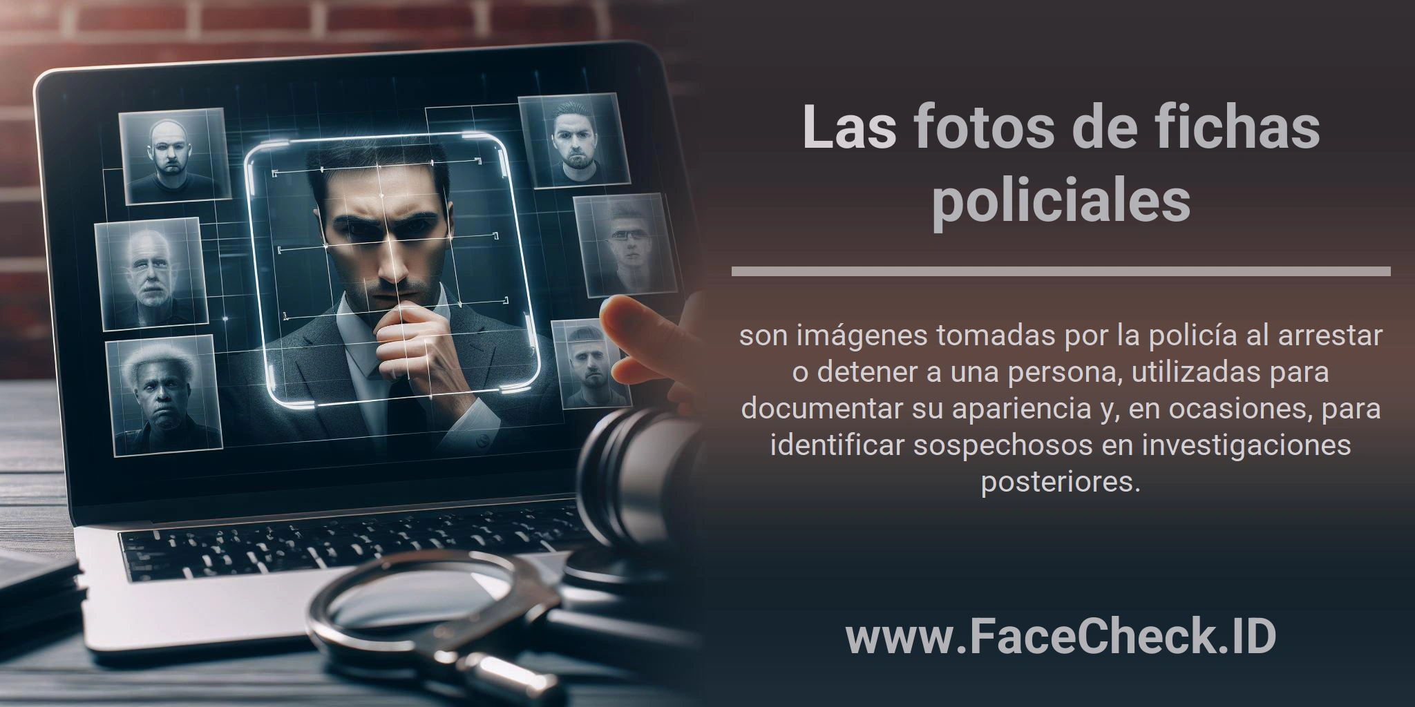 Las fotos de fichas policiales son imágenes tomadas por la policía al arrestar o detener a una persona, utilizadas para documentar su apariencia y, en ocasiones, para identificar sospechosos en investigaciones posteriores.