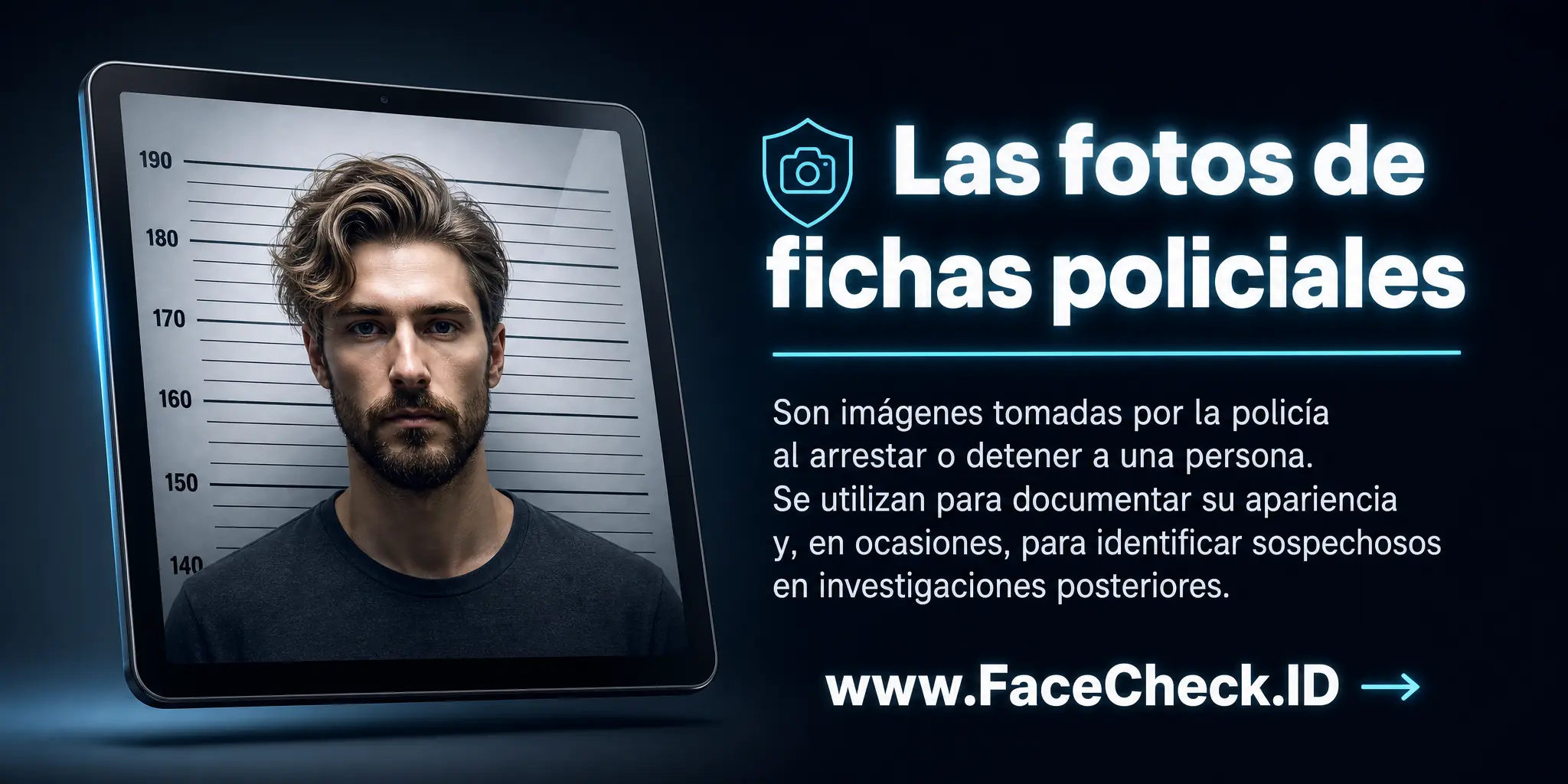 Las fotos de fichas policiales son imágenes tomadas por la policía al arrestar o detener a una persona, utilizadas para documentar su apariencia y, en ocasiones, para identificar sospechosos en investigaciones posteriores.