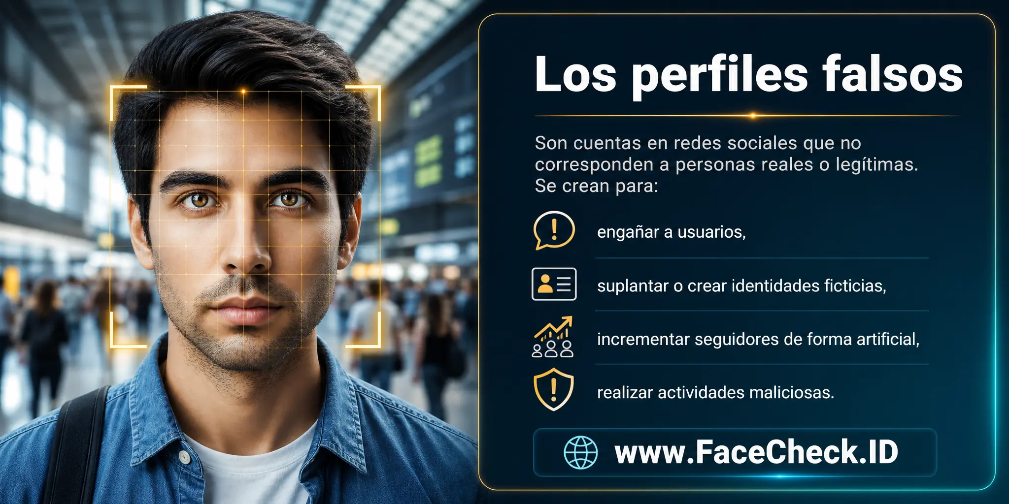 Los perfiles falsos son cuentas en redes sociales que no corresponden a personas reales o legítimas, creadas con fines diversos como engañar a usuarios, crear identidades ficticias, incrementar seguidores de forma artificial o realizar actividades maliciosas.