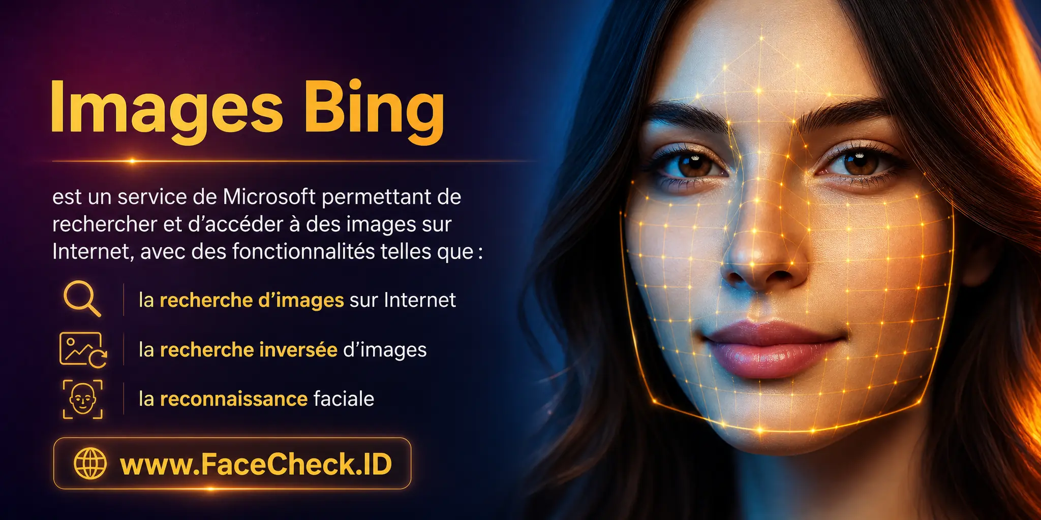 Images Bing est un service de Microsoft qui permet de rechercher et d'accéder à des images sur Internet, avec des fonctionnalités comme la recherche inversée d'images et la reconnaissance faciale.