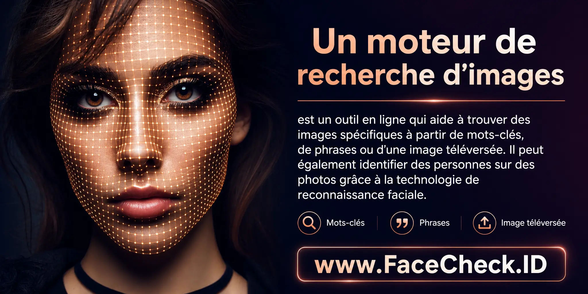 Un moteur de recherche d'images est un outil en ligne qui aide à trouver des images spécifiques en utilisant des mots-clés, des phrases ou une image téléchargée, et peut également identifier des personnes sur les photos grâce à la technologie de reconnaissance faciale.