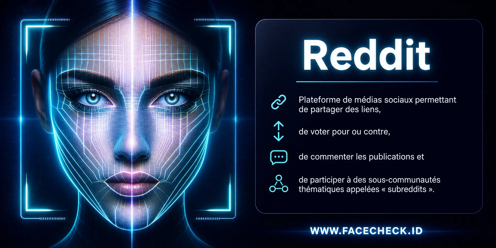 Reddit est une plateforme de médias sociaux qui permet aux utilisateurs de partager des liens, de voter pour ou contre ces liens, de commenter les publications et de participer à des sous-communautés spécifiques appelées 
