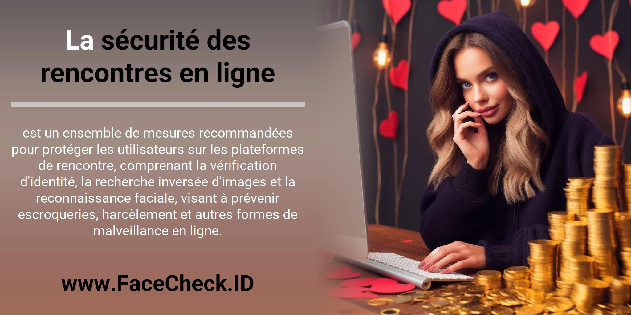 La sécurité des rencontres en ligne est un ensemble de mesures recommandées pour protéger les utilisateurs sur les plateformes de rencontre, comprenant la vérification d'identité, la recherche inversée d'images et la reconnaissance faciale, visant à prévenir escroqueries, harcèlement et autres formes de malveillance en ligne.