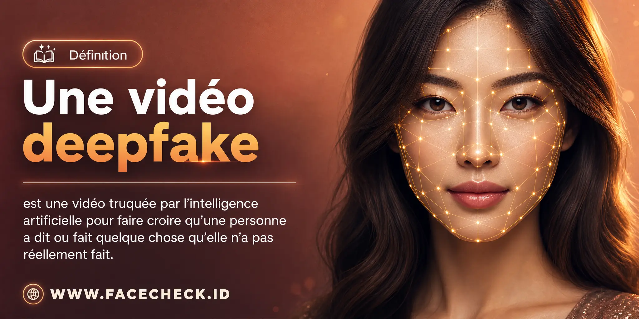 Une vidéo deepfake est une vidéo truquée grâce à l’intelligence artificielle pour faire croire qu’une personne a dit ou fait quelque chose qu’elle n’a pas réellement fait.