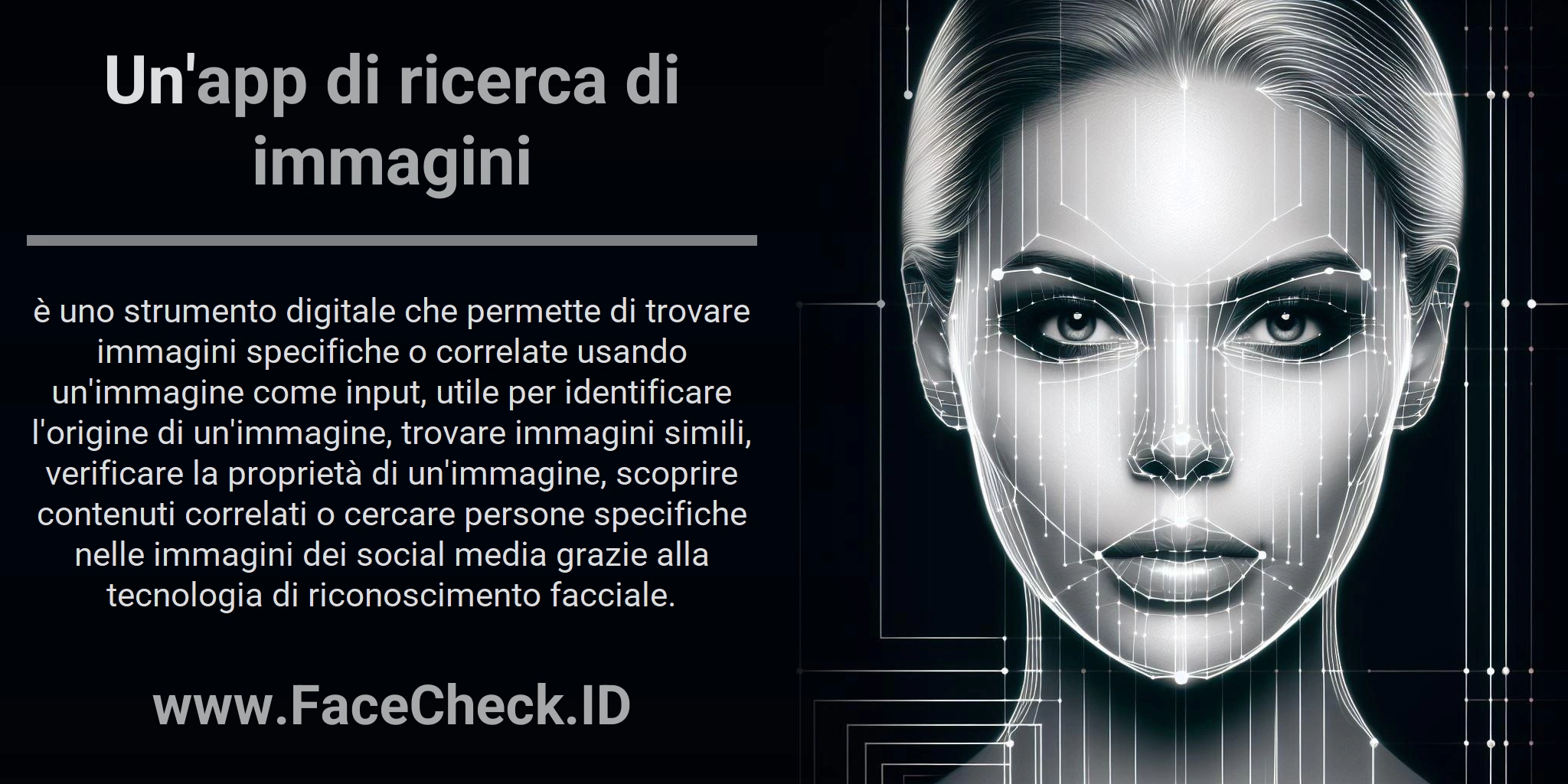 Un'app di ricerca di immagini è uno strumento digitale che permette di trovare immagini specifiche o correlate usando un'immagine come input, utile per identificare l'origine di un'immagine, trovare immagini simili, verificare la proprietà di un'immagine, scoprire contenuti correlati o cercare persone specifiche nelle immagini dei social media grazie alla tecnologia di riconoscimento facciale.