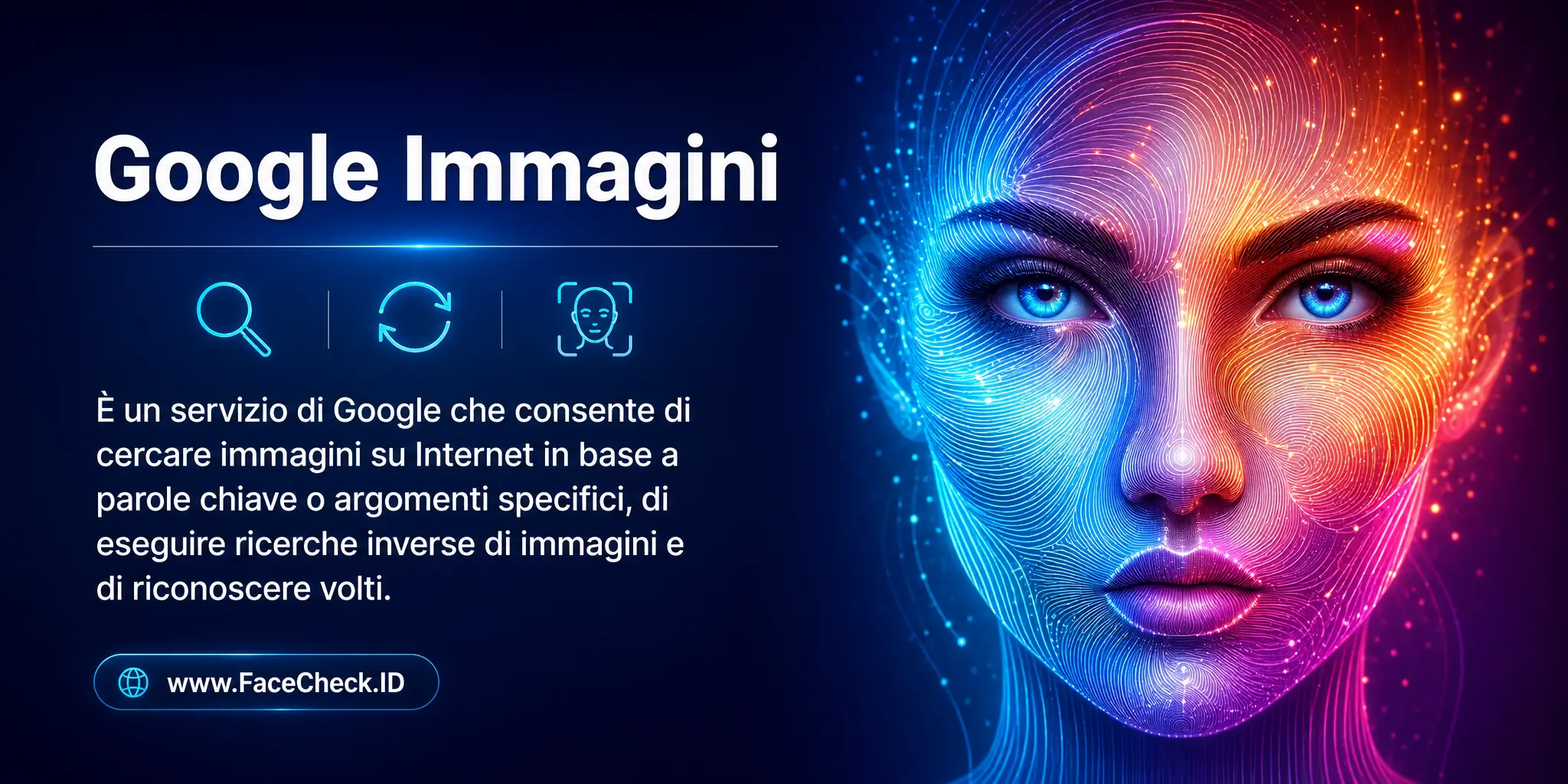 Google Immagini è un servizio di Google che consente di cercare immagini su internet in base a parole chiave o argomenti specifici, di eseguire ricerche inverse di immagini e di riconoscere volti.